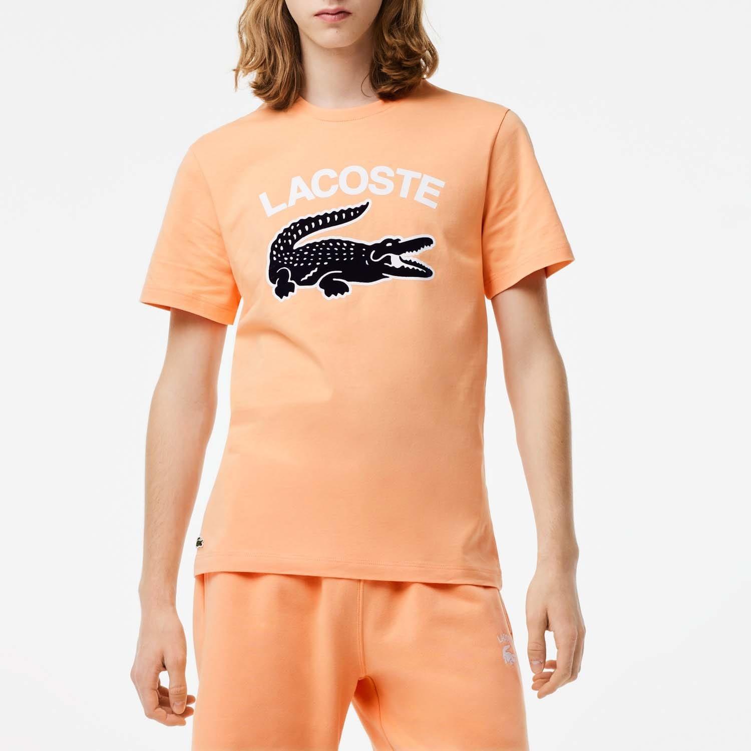 Orange - Lacoste - Crocodile Print T-Shirt - 1