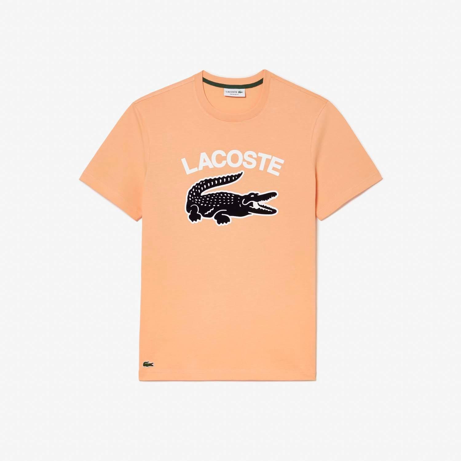 Orange - Lacoste - Crocodile Print T-Shirt - 3