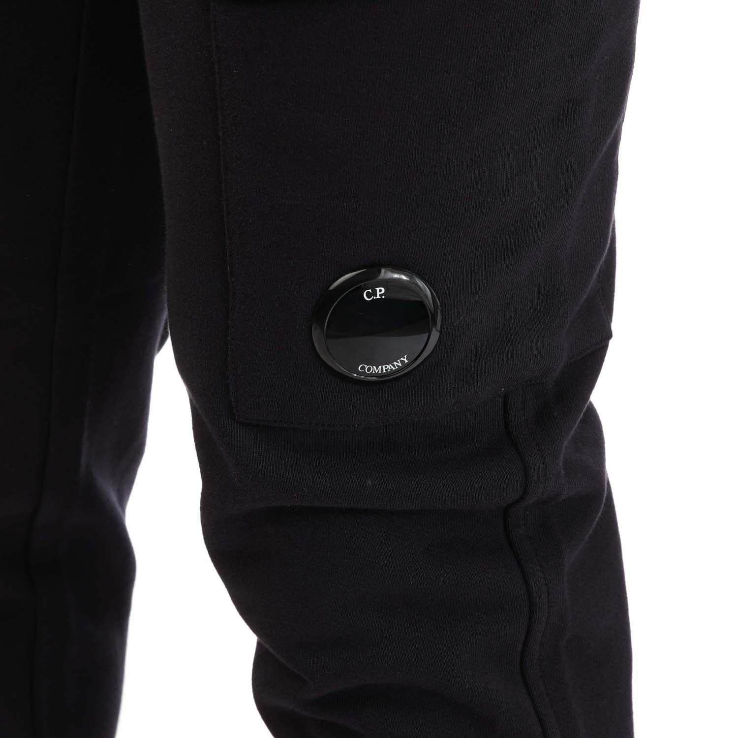 Navy - CP Company - Diagonal Raised Fleece Cargo Joggers - 3