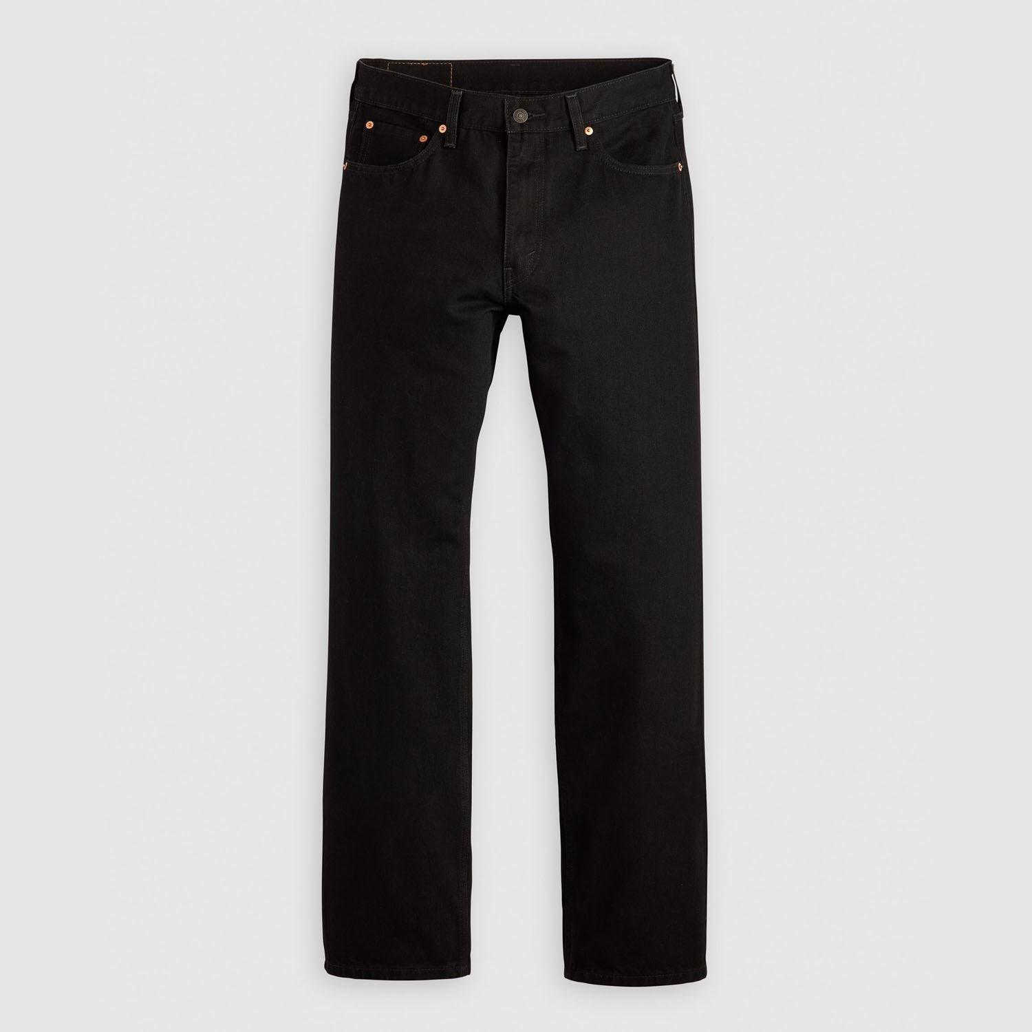 Levis Men's 555 Deep Thoughts Straight Jeans - Black - 36L
