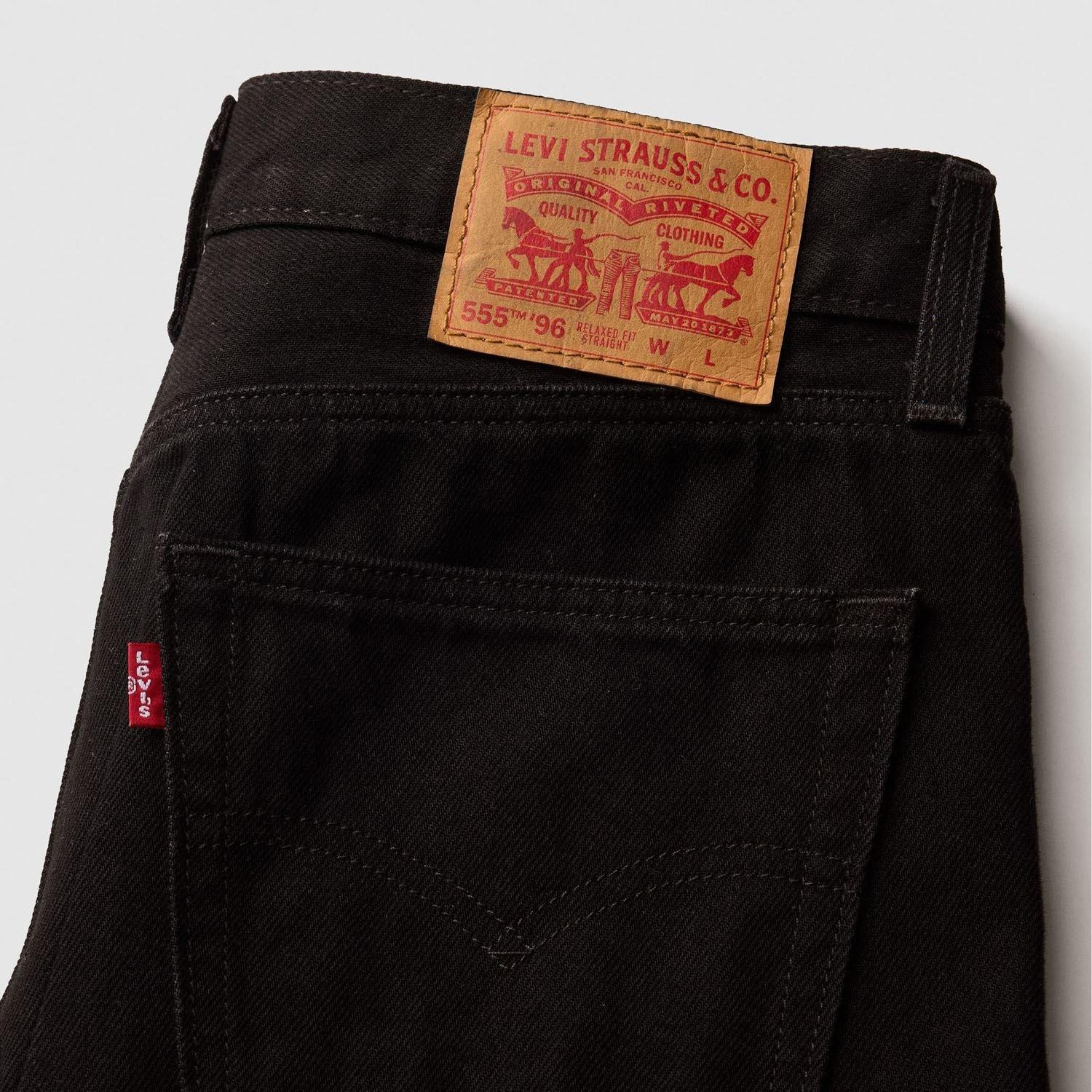 Black - Levis - 555 Deep Thoughts Straight Jeans - 5
