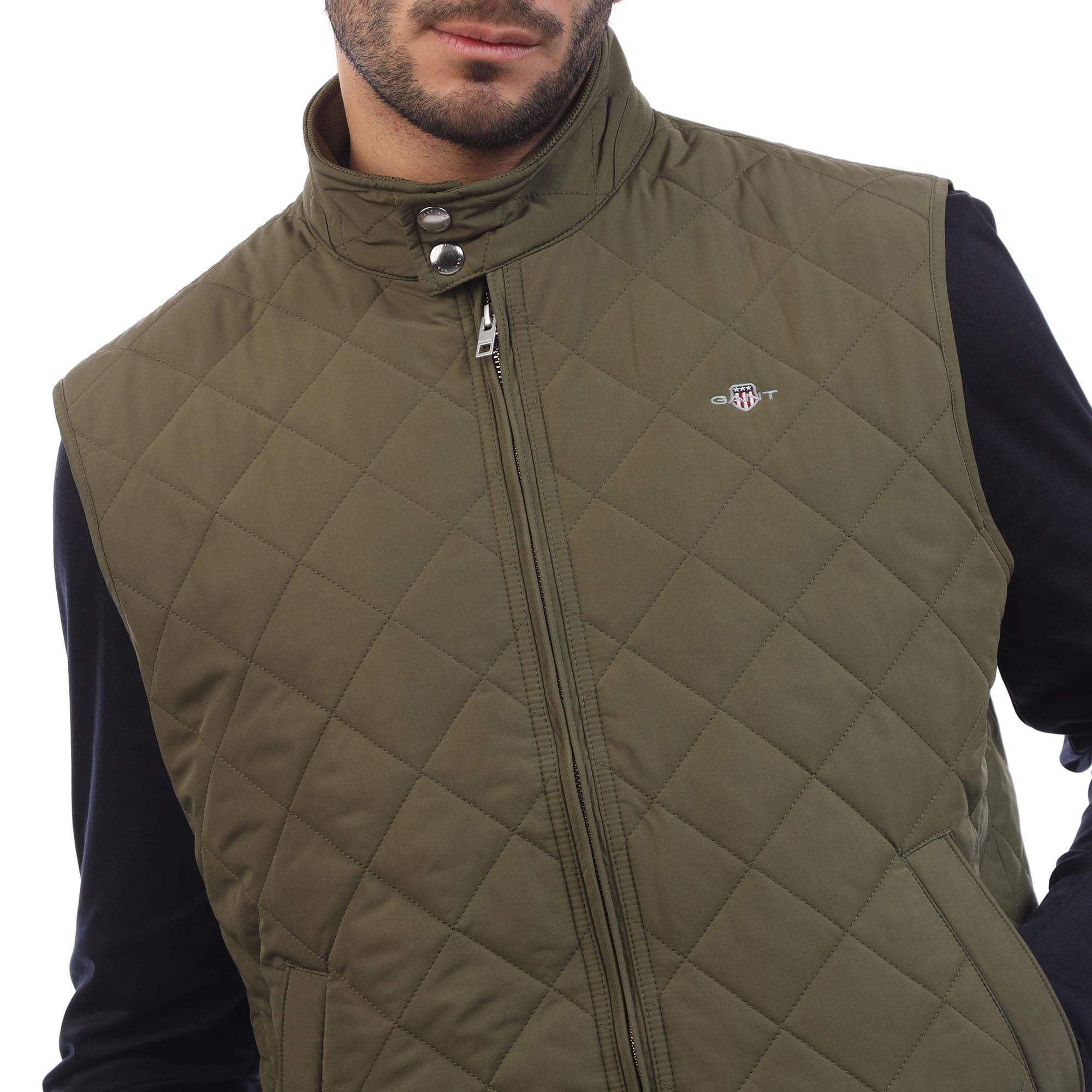 Green - Gant - Quilted Windcheater Vest - 3