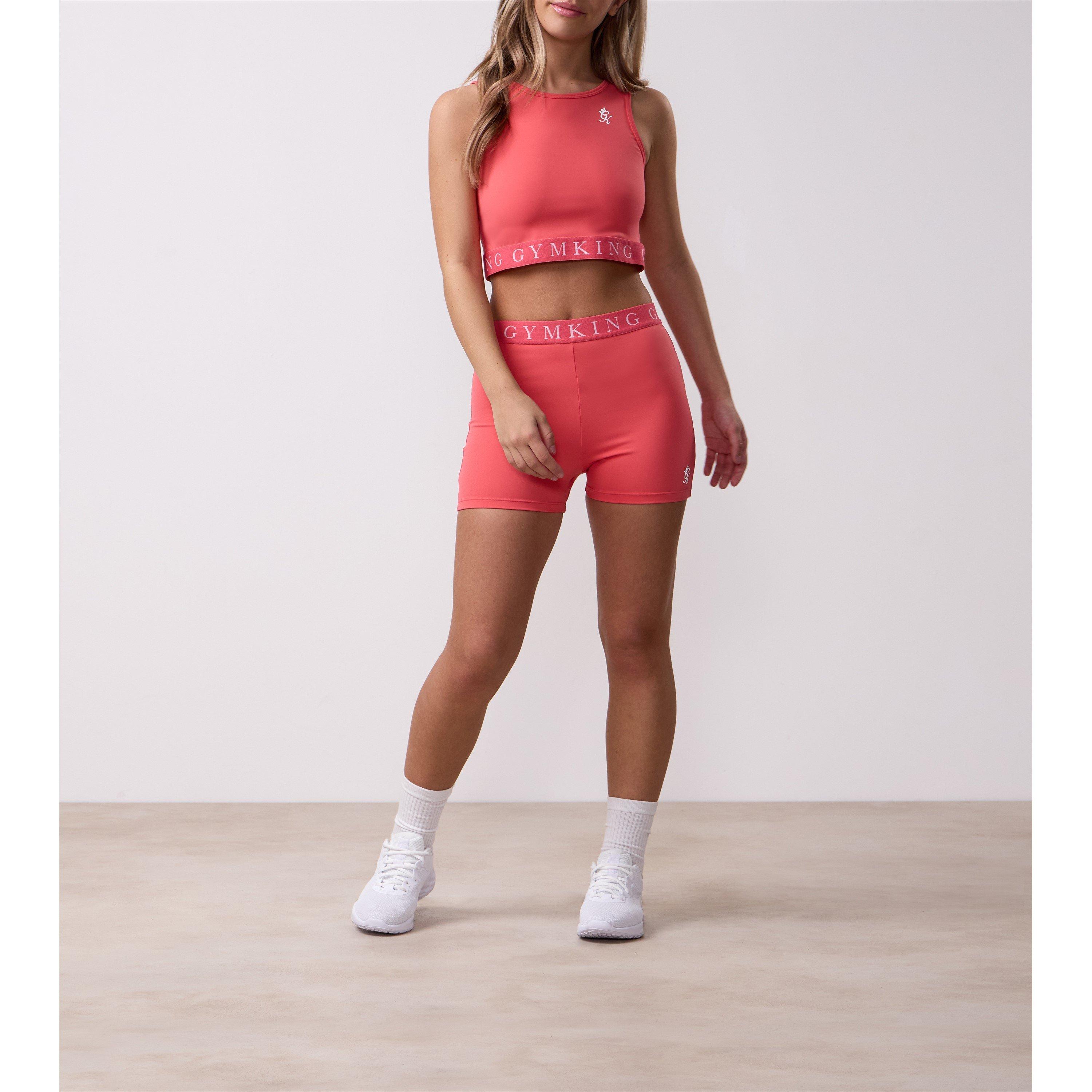  Coral - Gym King - Kids Impact Coral Cycling Shorts - 2