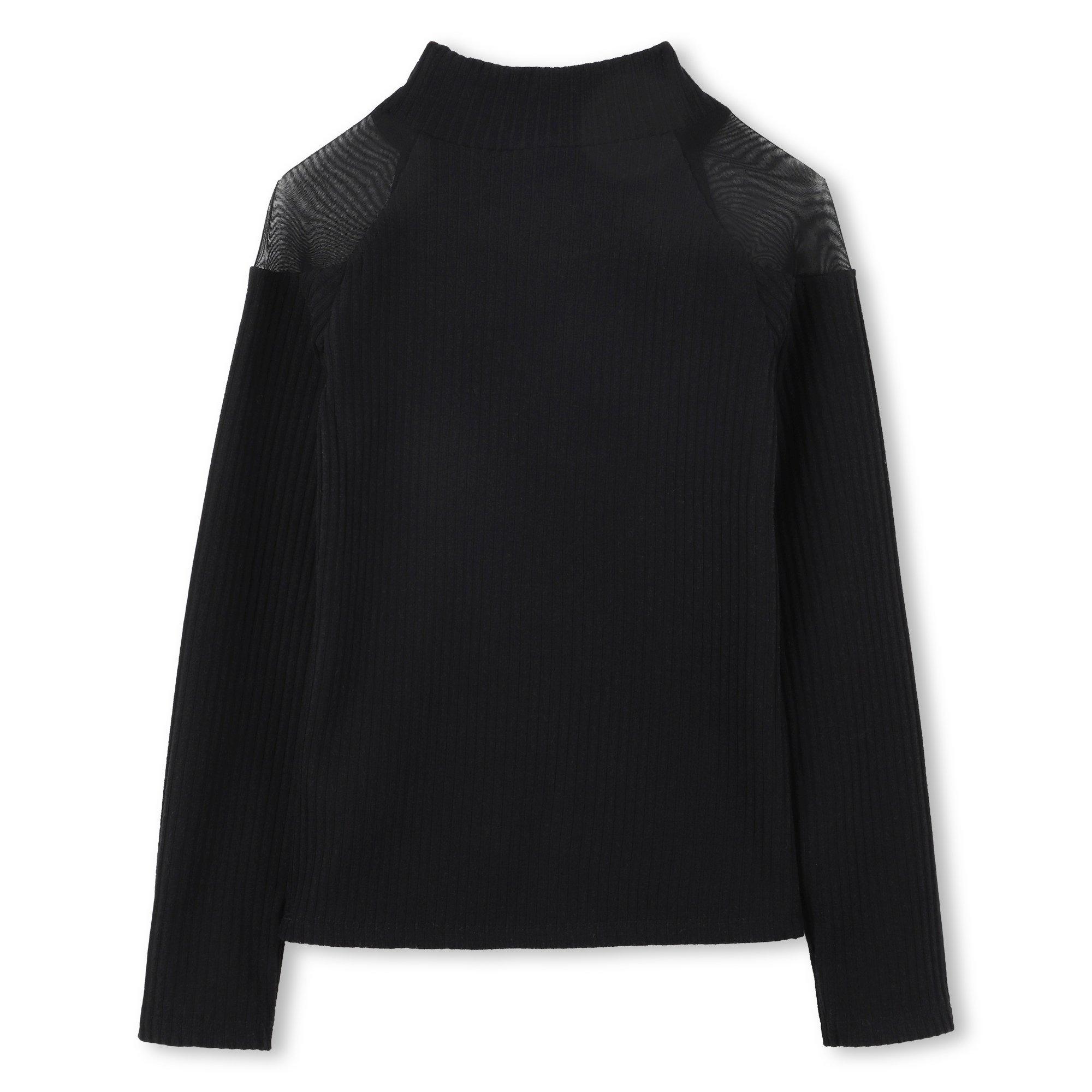 Black - DKNY - DKNY Mesh Sweater Jn61 - 2