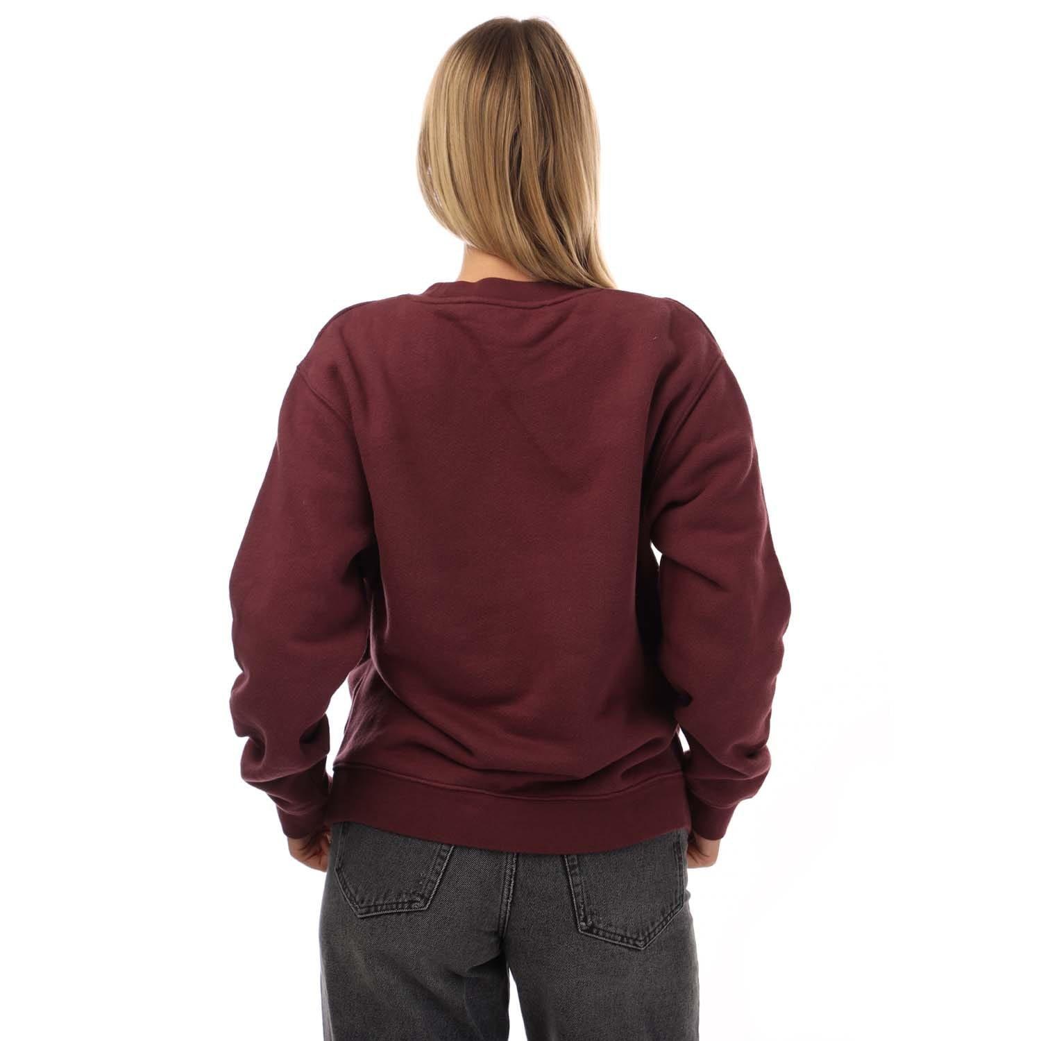 Burgundy - Off White - Spray Helvetica Regular Crewneck Sweatshirt - 2