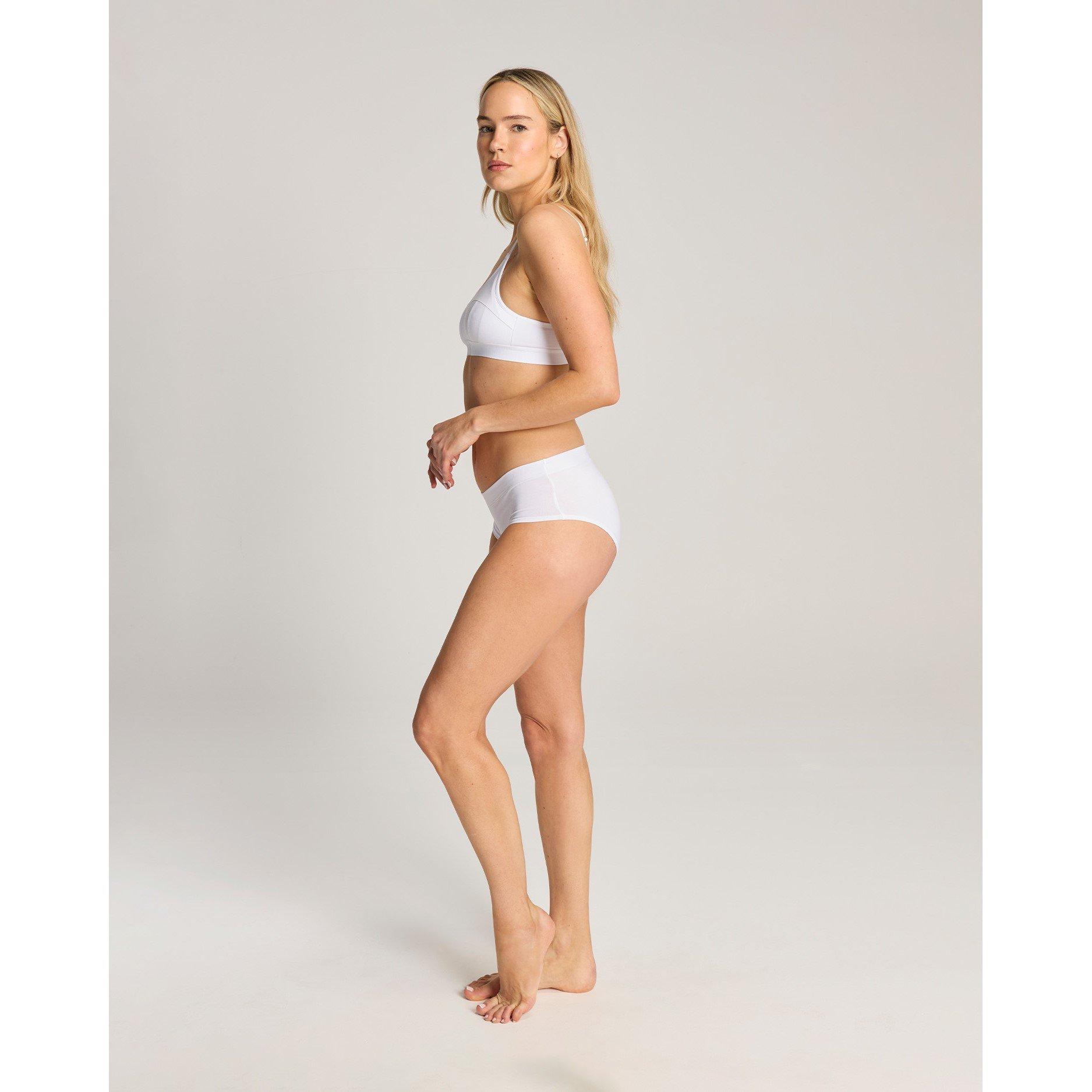 White - Nudea - Cotton Modal Contour Scoop Bralette - 4