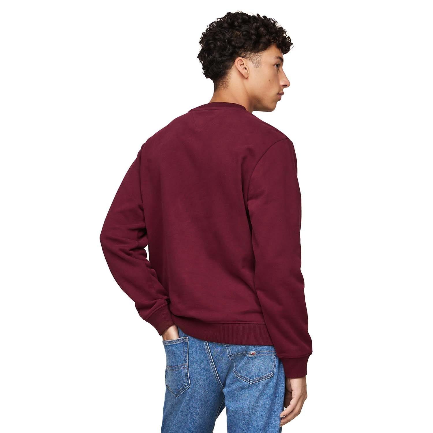 Purple - Tommy Hilfiger - Logo Embroidery Crewneck Sweatshirt - 2