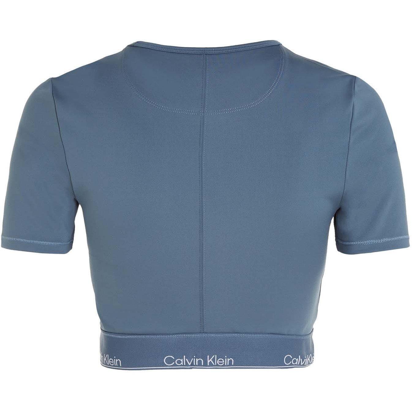 Blue - Calvin Klein - Cropped Gym T-Shirt - 2