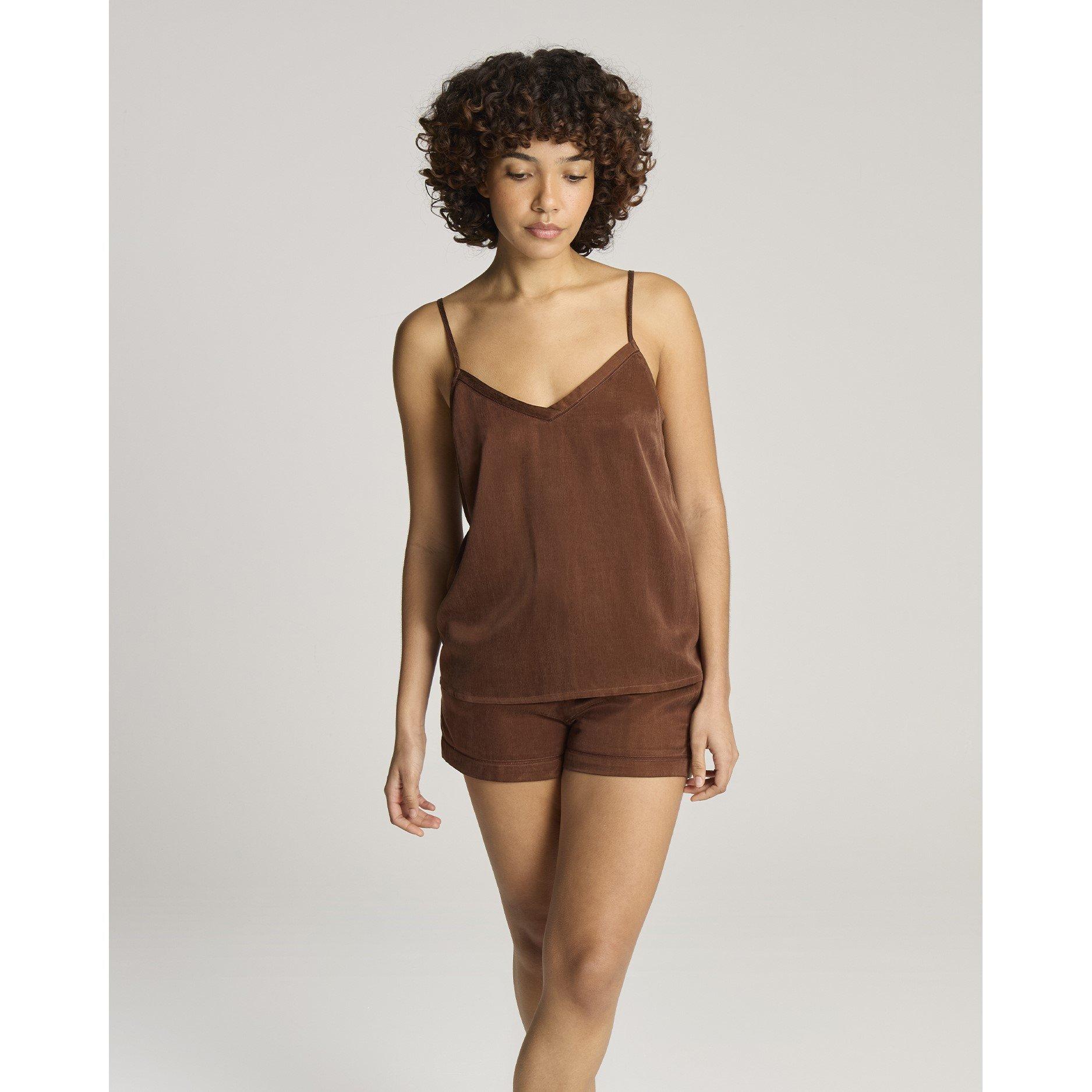 Cocoa - Nudea - Eco-Luxe Strappy Cami - Cocoa - 1