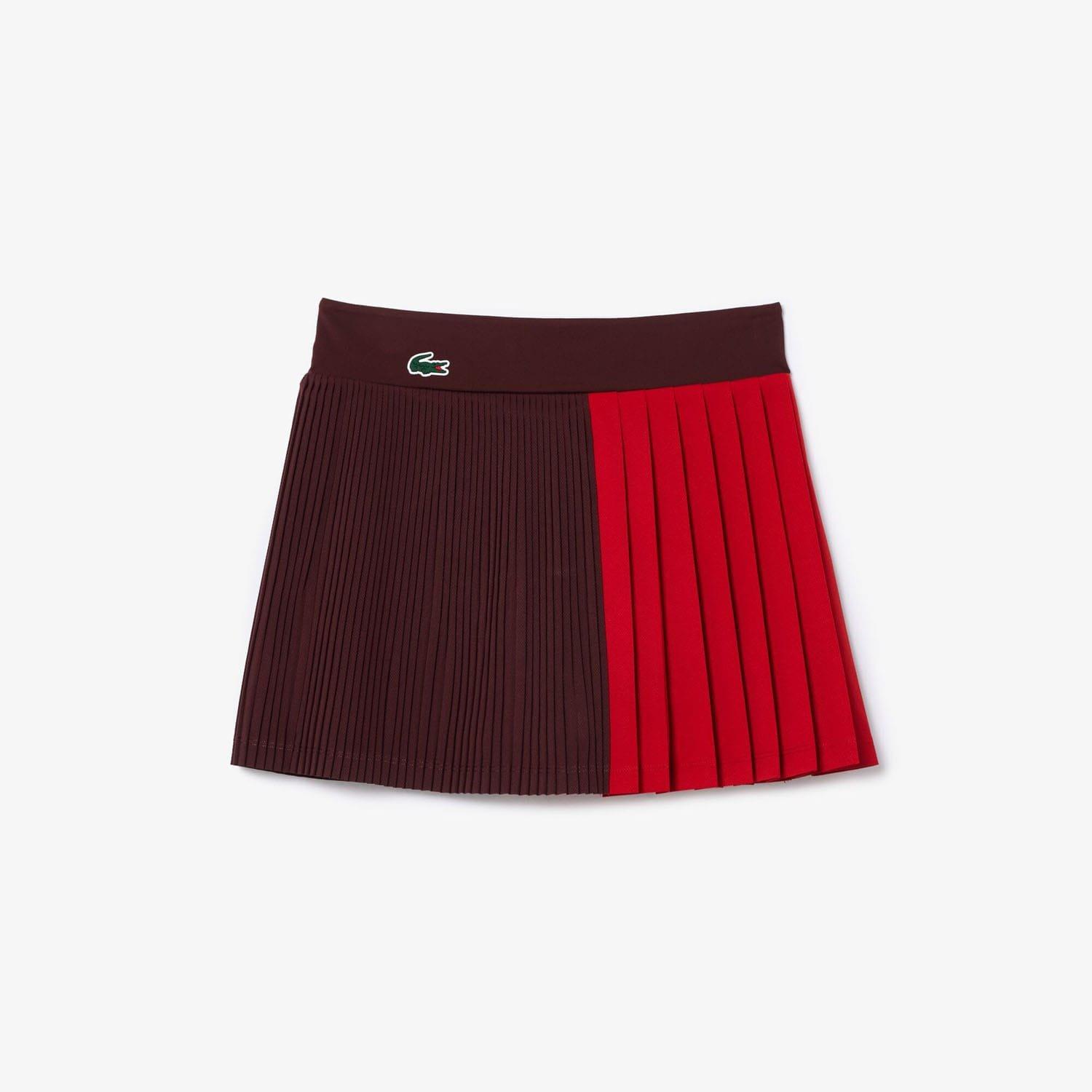 Red Maroon - Lacoste - Ultra Dry Tennis Skirt with Liner - 4