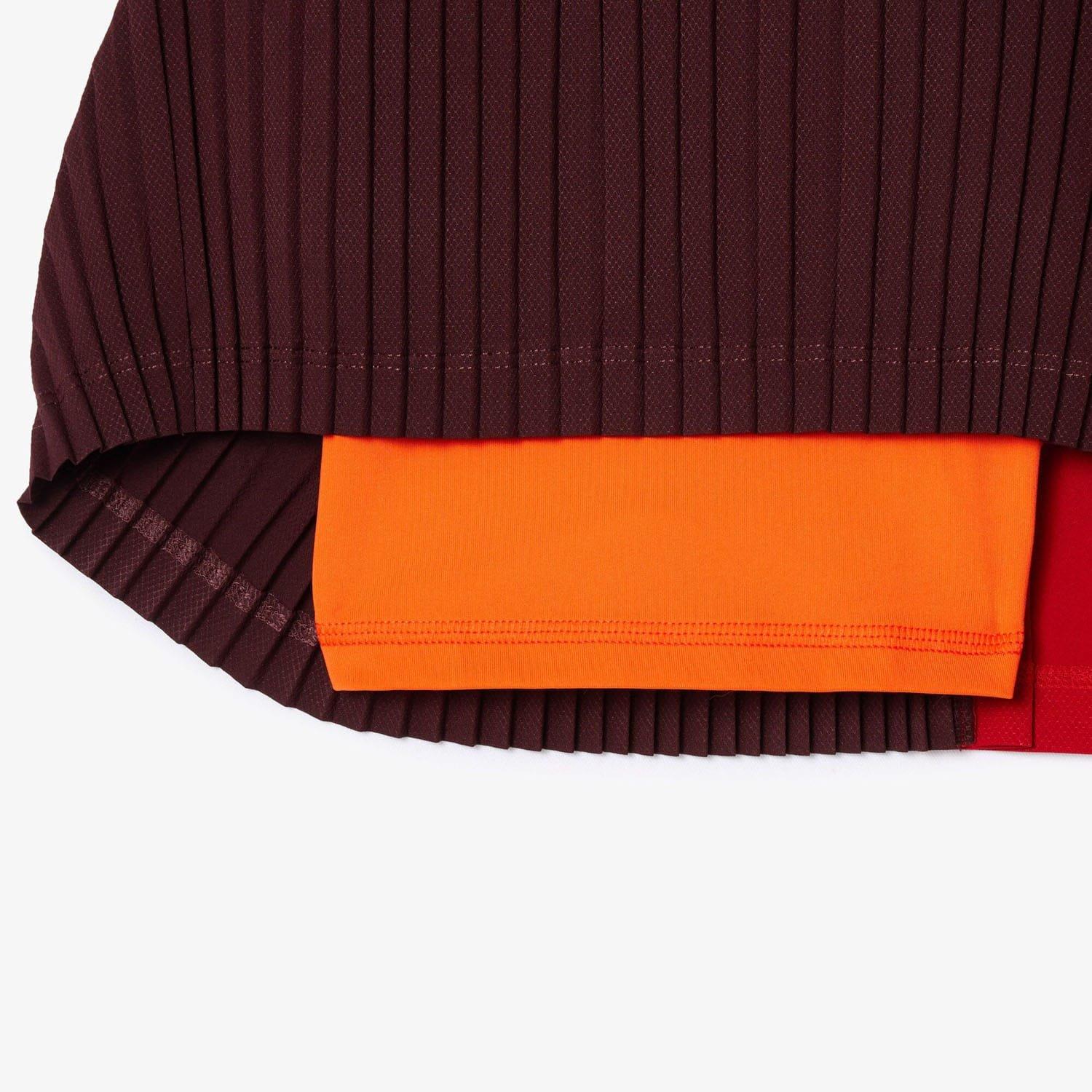 Red Maroon - Lacoste - Ultra Dry Tennis Skirt with Liner - 5