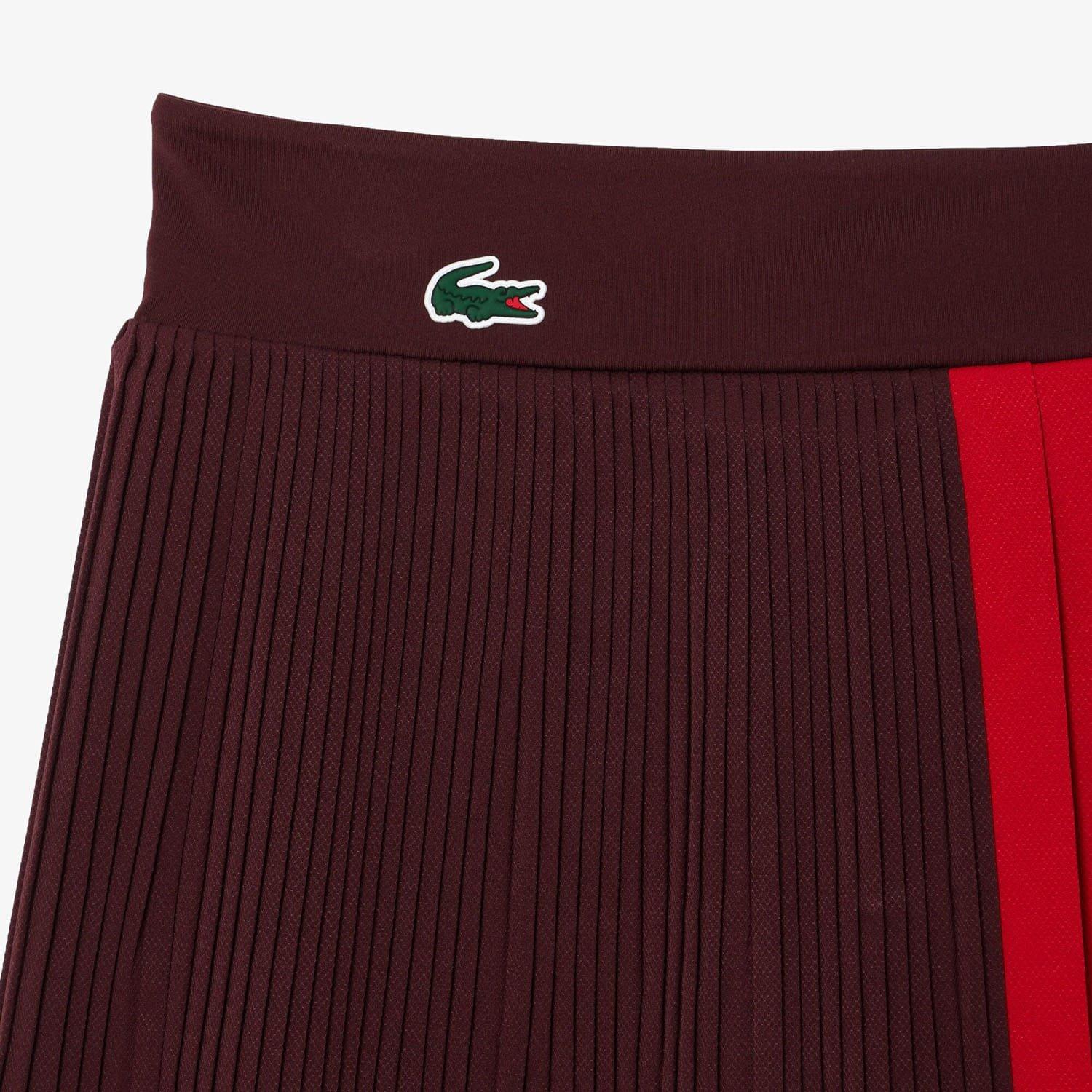 Red Maroon - Lacoste - Ultra Dry Tennis Skirt with Liner - 6