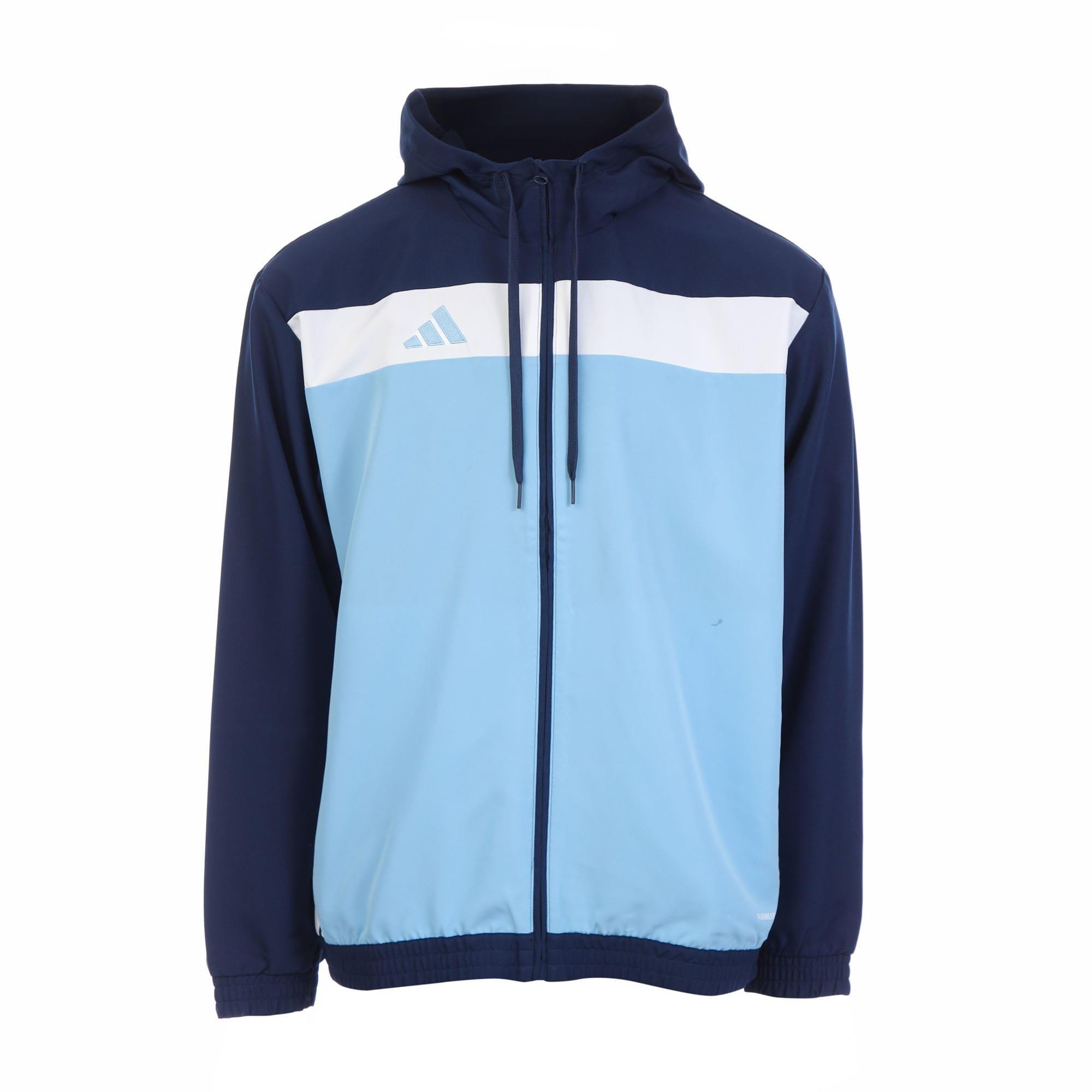 Blue - adidas - Tiro Essentials Woven Hoodie - 1