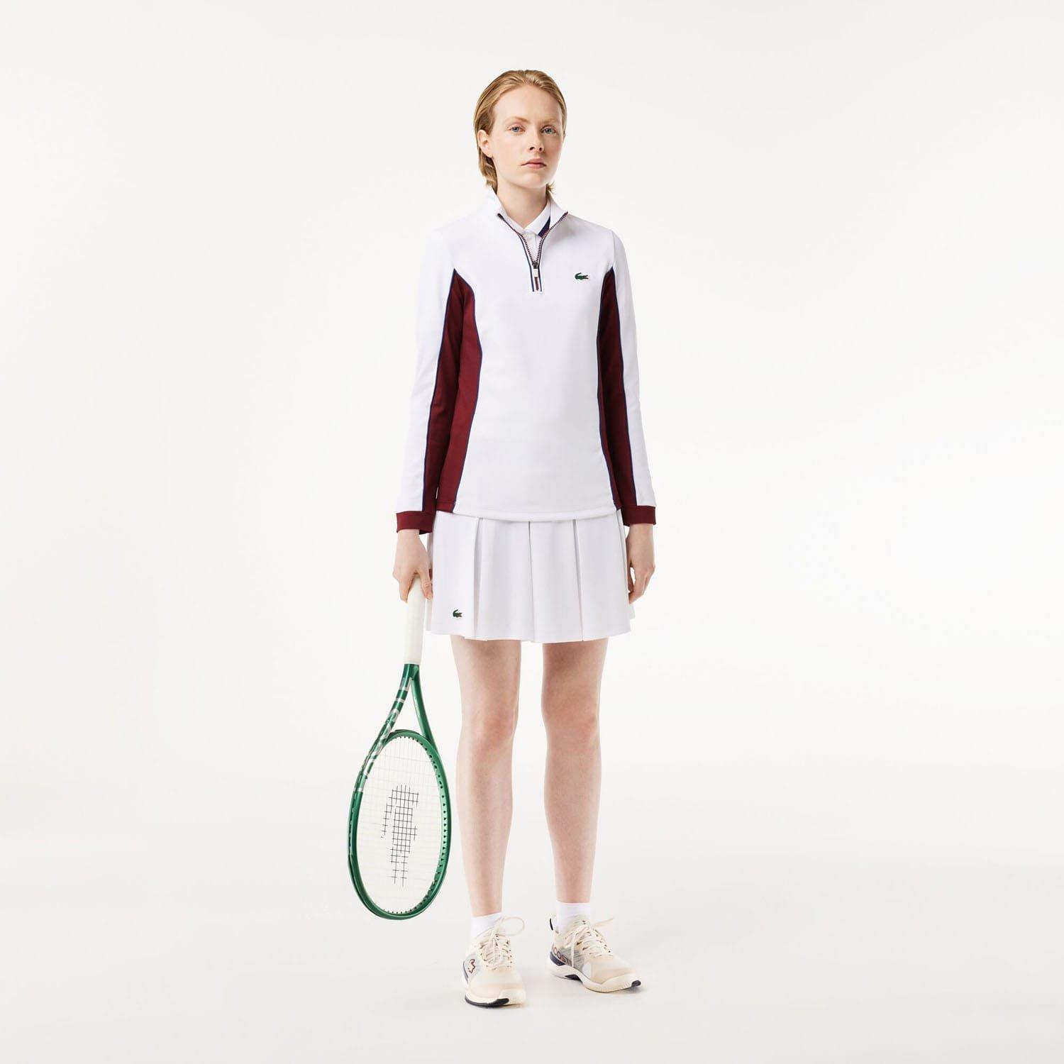 White Red - Lacoste - Slim Fit Tennis Layering Sweatshirt - 3