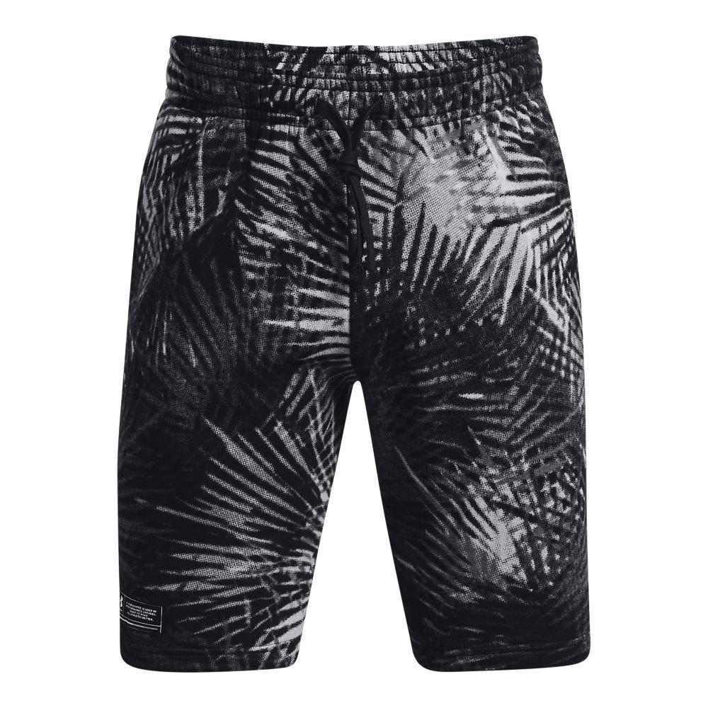 Black - Under Armour - Rival Fleece Sport Palm Shorts - 1