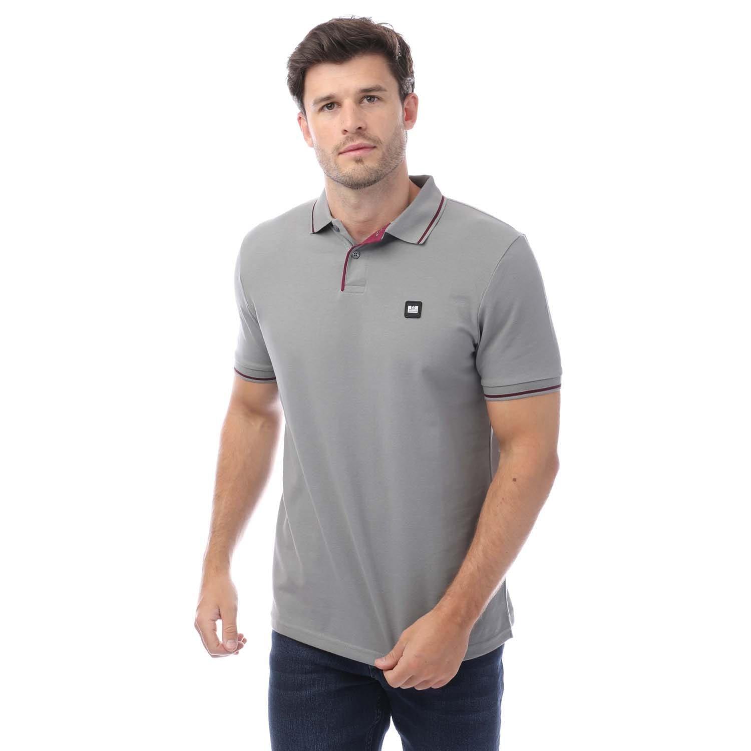 Grey - Weekend Offender - Spello Piped Polo Shirt - 1