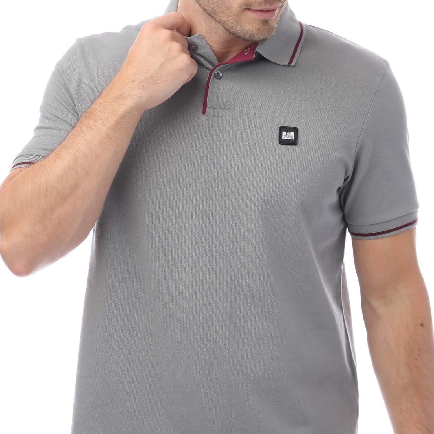 Grey - Weekend Offender - Spello Piped Polo Shirt - 3
