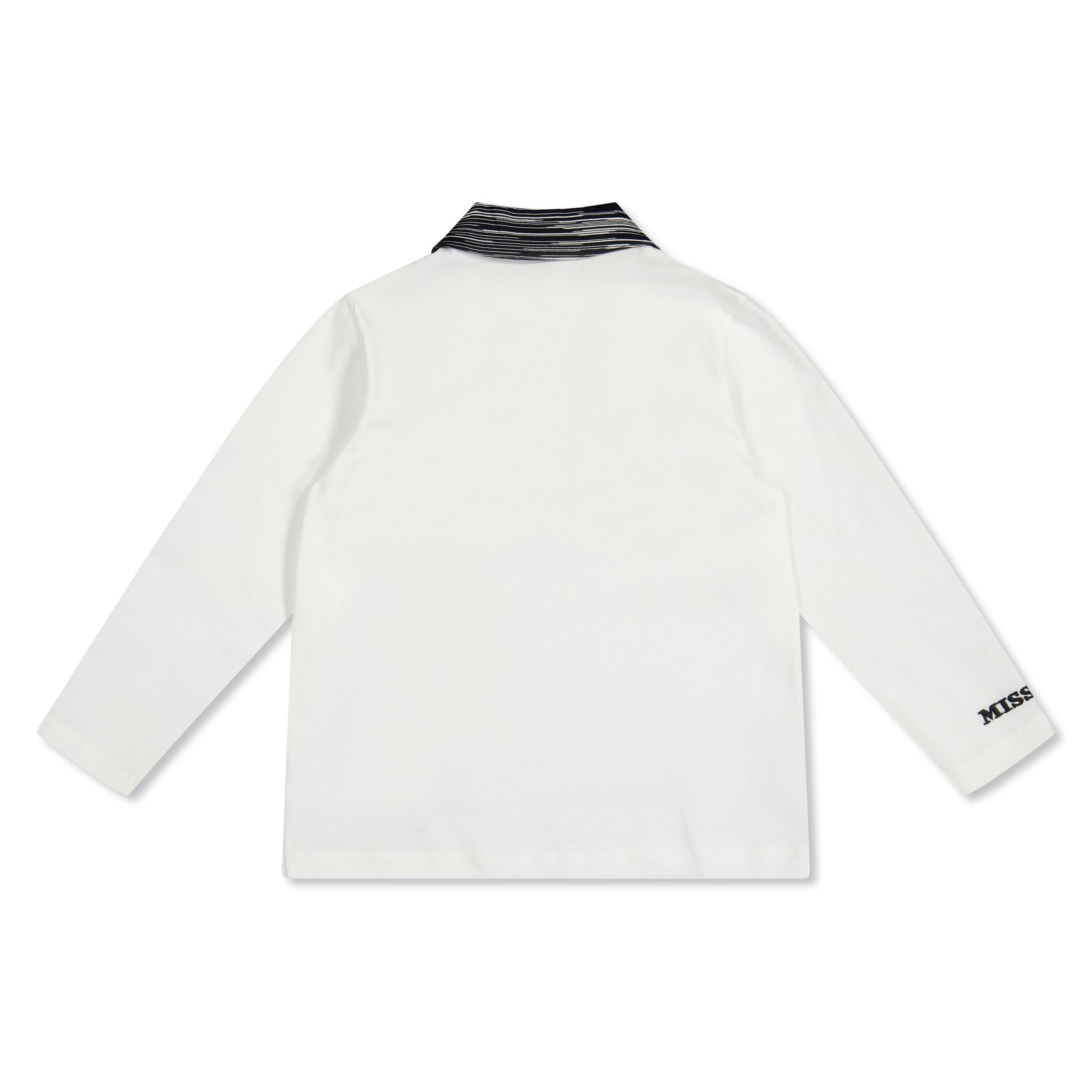 white/black - Missoni - Kids' Contrast Collar Regular Fit T-Shirt - 2