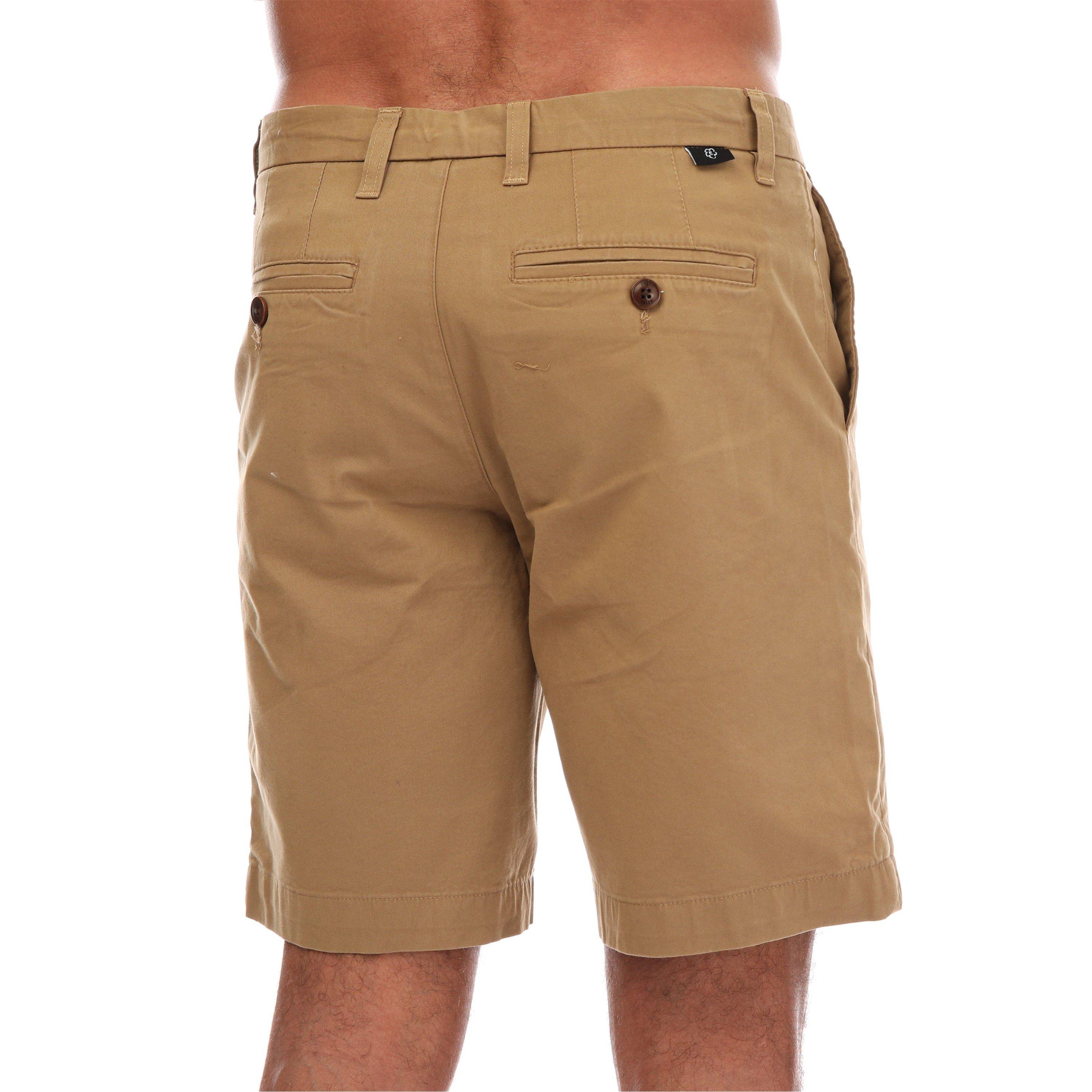 Tan - Ted Baker - Men's Ashfrd Chino Cotton Fleece Jogger Shorts - 2