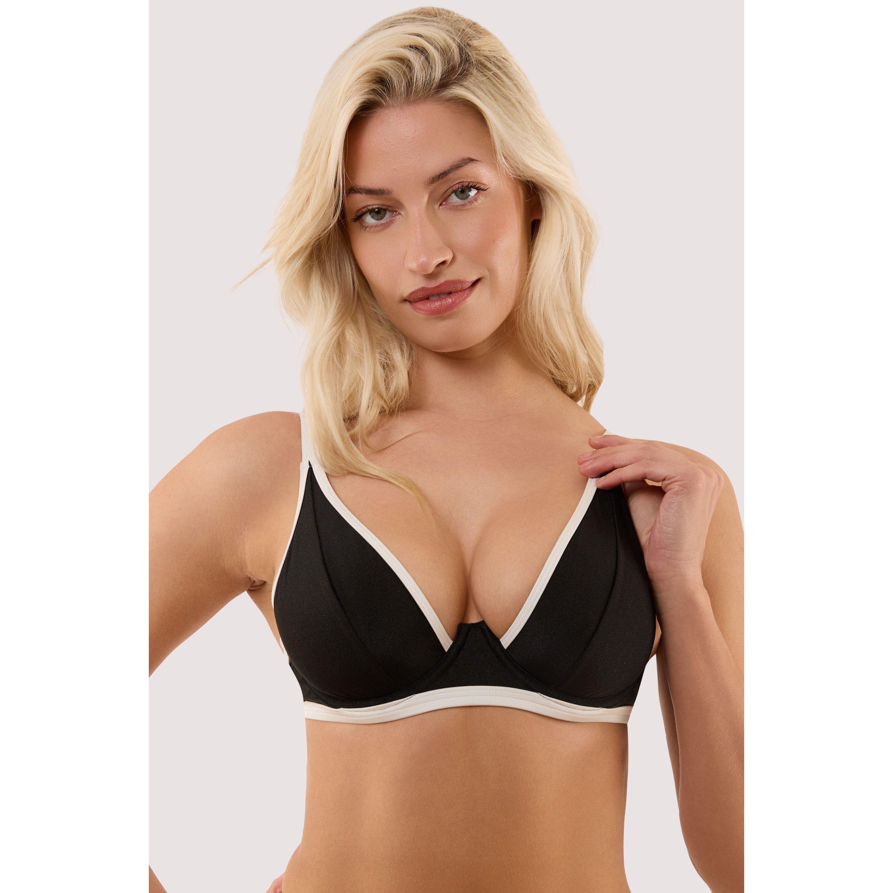 Black & Ivory - Wolf and Whistle - Ally Black & Ivory Underwired Bikini Top - 1