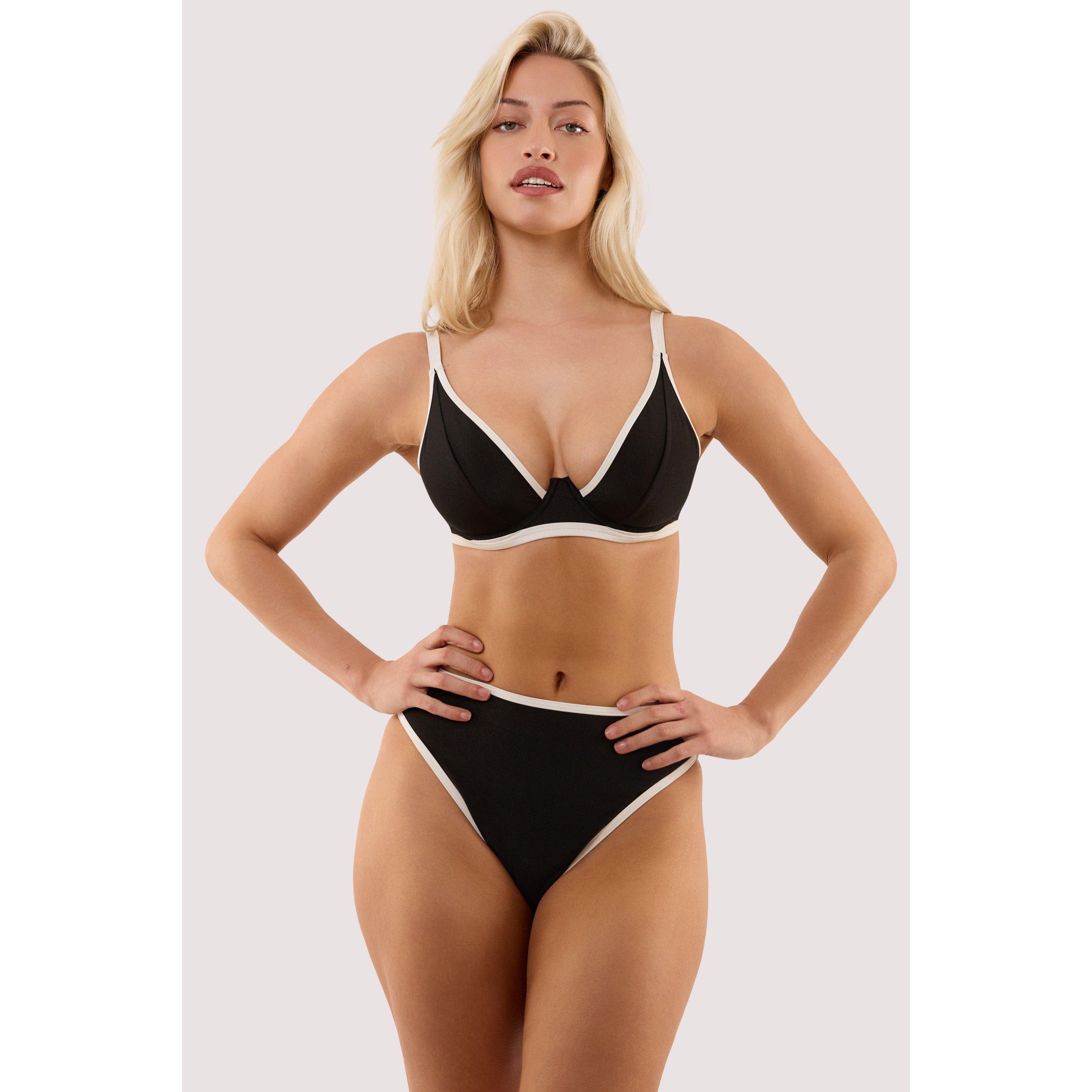 Black & Ivory - Wolf and Whistle - Ally Black & Ivory Underwired Bikini Top - 3