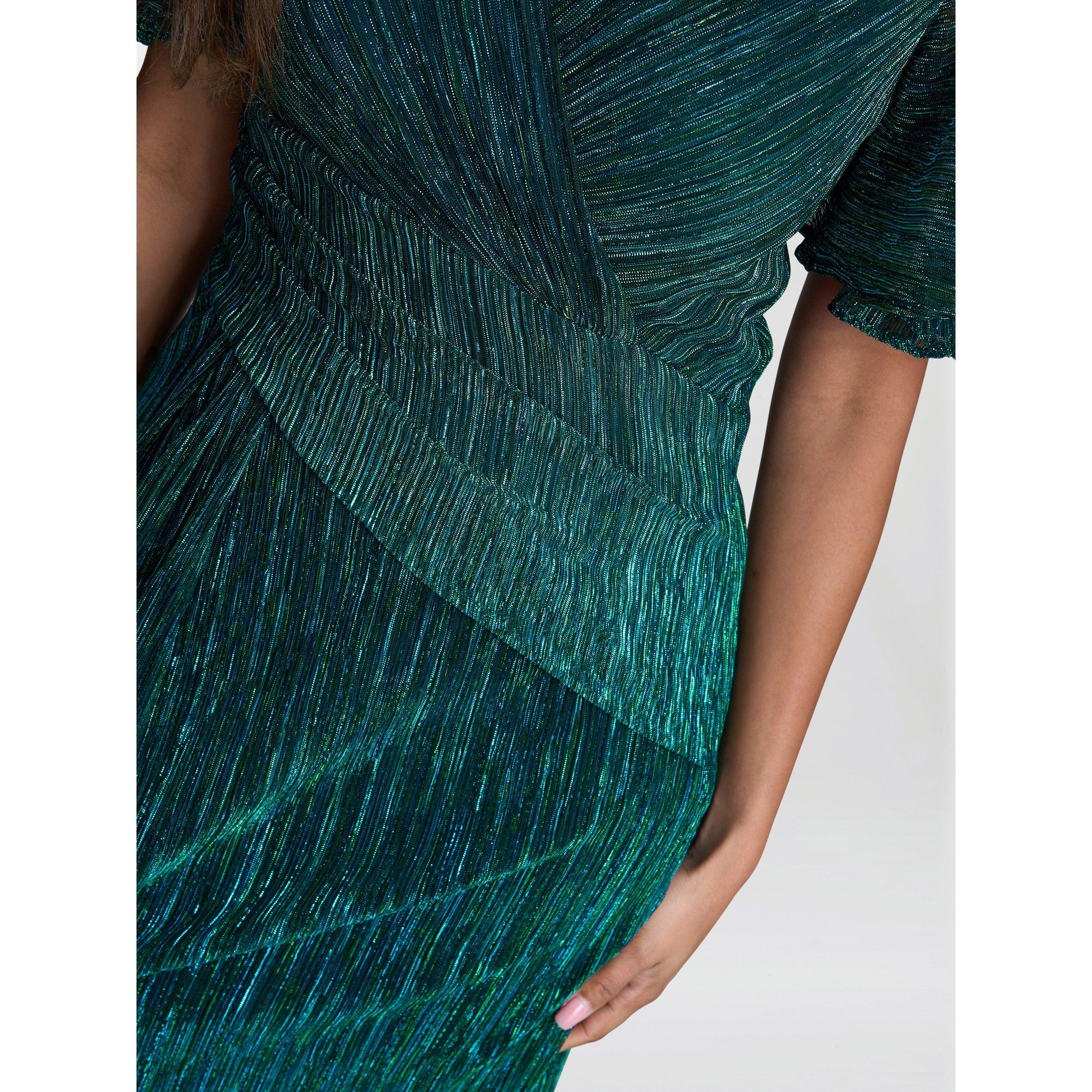 Jade - Gina Bacconi - Liz Metallic Knit Maxi Dress - 5