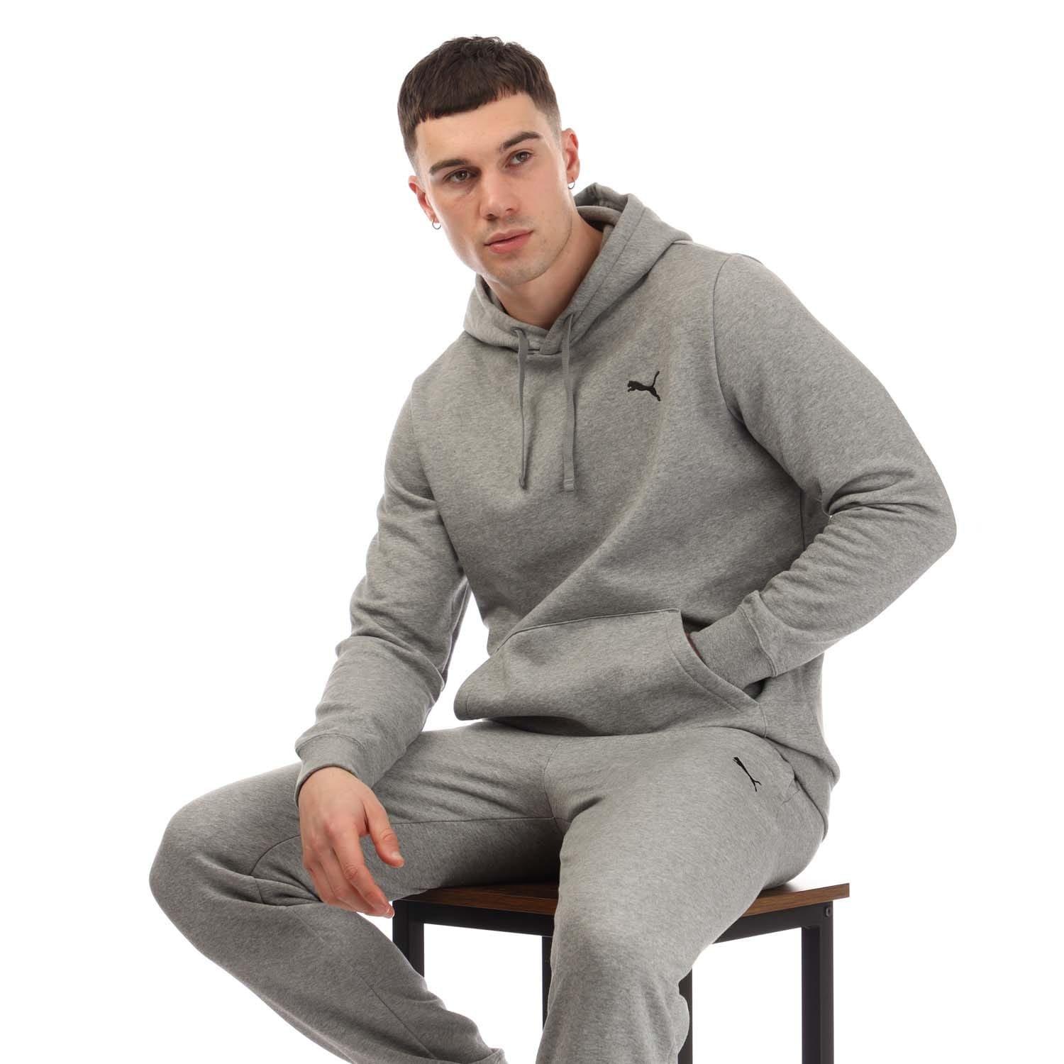 Grey - Puma - Small Logo Hoodie - 4