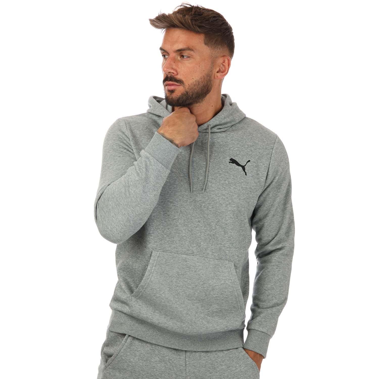 Grey - Puma - Small Logo Hoodie - 5