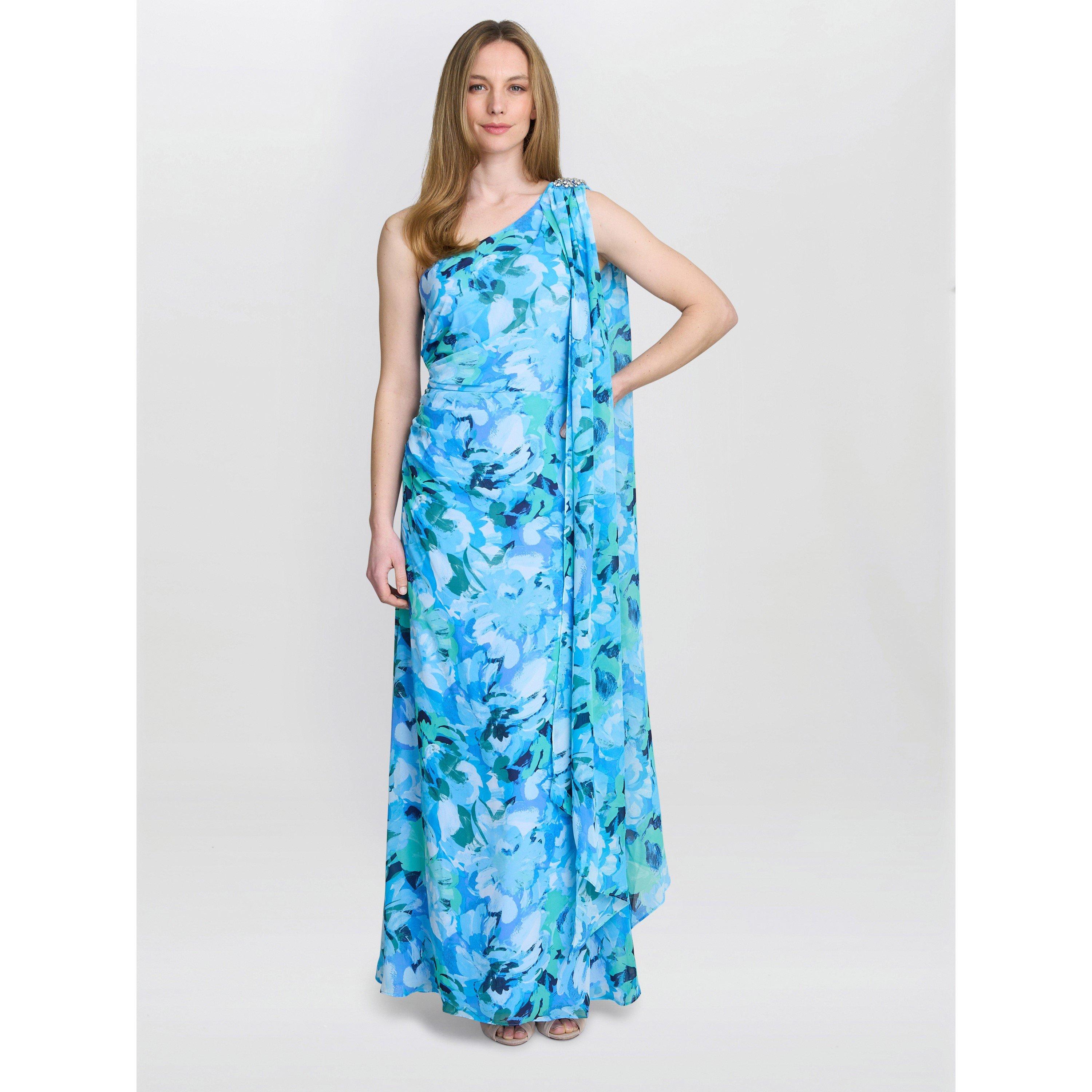 Perri - Gina Bacconi - Amelie Printed Chiffon Maxi Dress - 1
