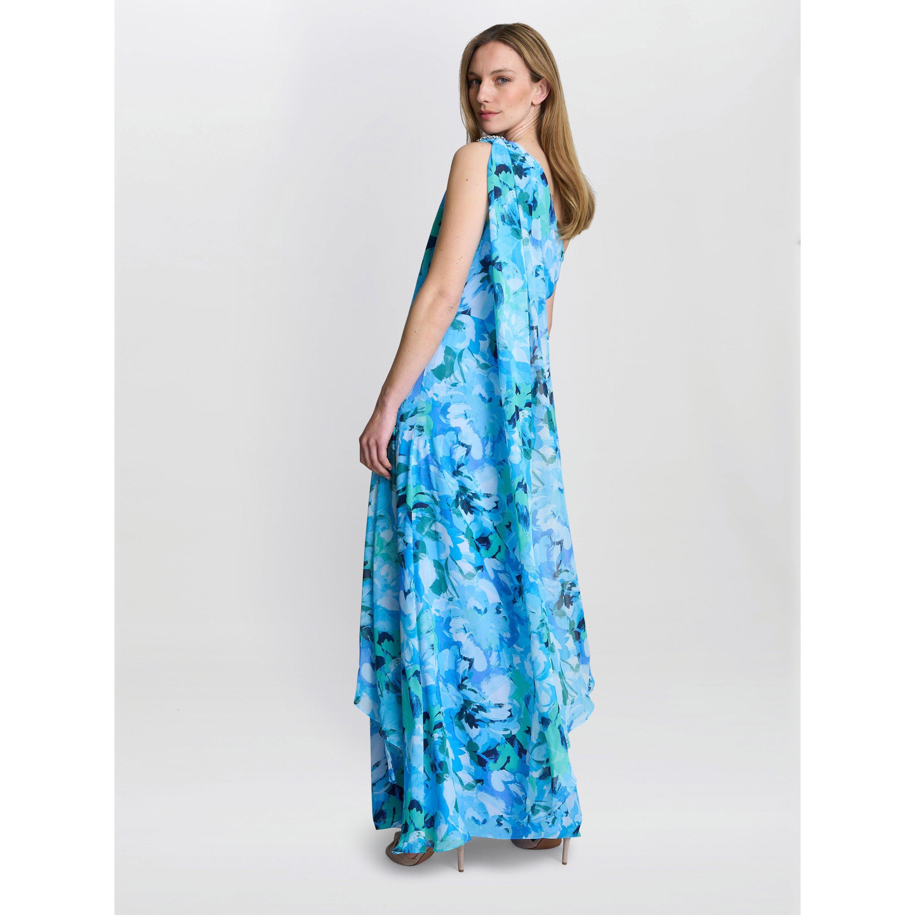Perri - Gina Bacconi - Amelie Printed Chiffon Maxi Dress - 2