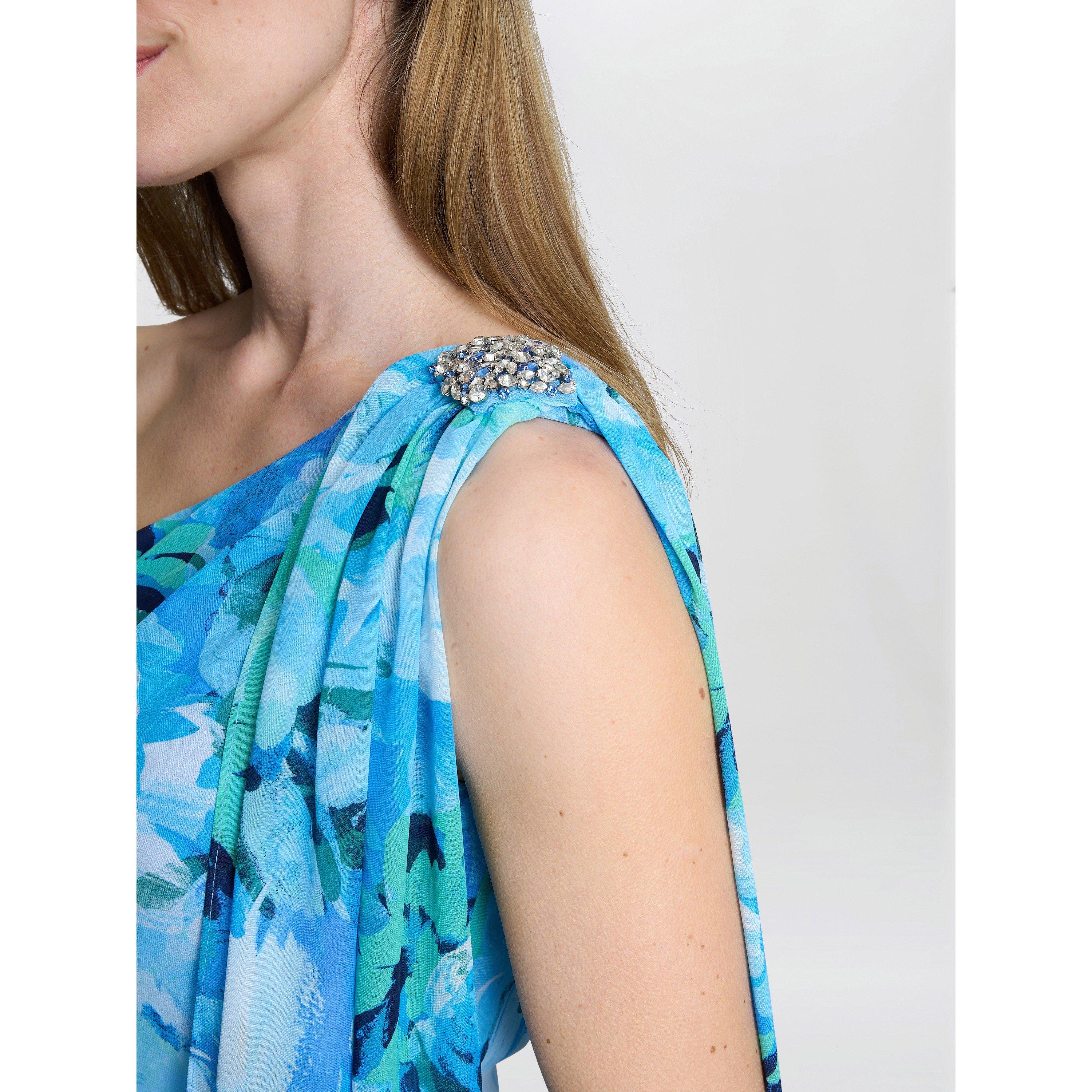 Perri - Gina Bacconi - Amelie Printed Chiffon Maxi Dress - 5