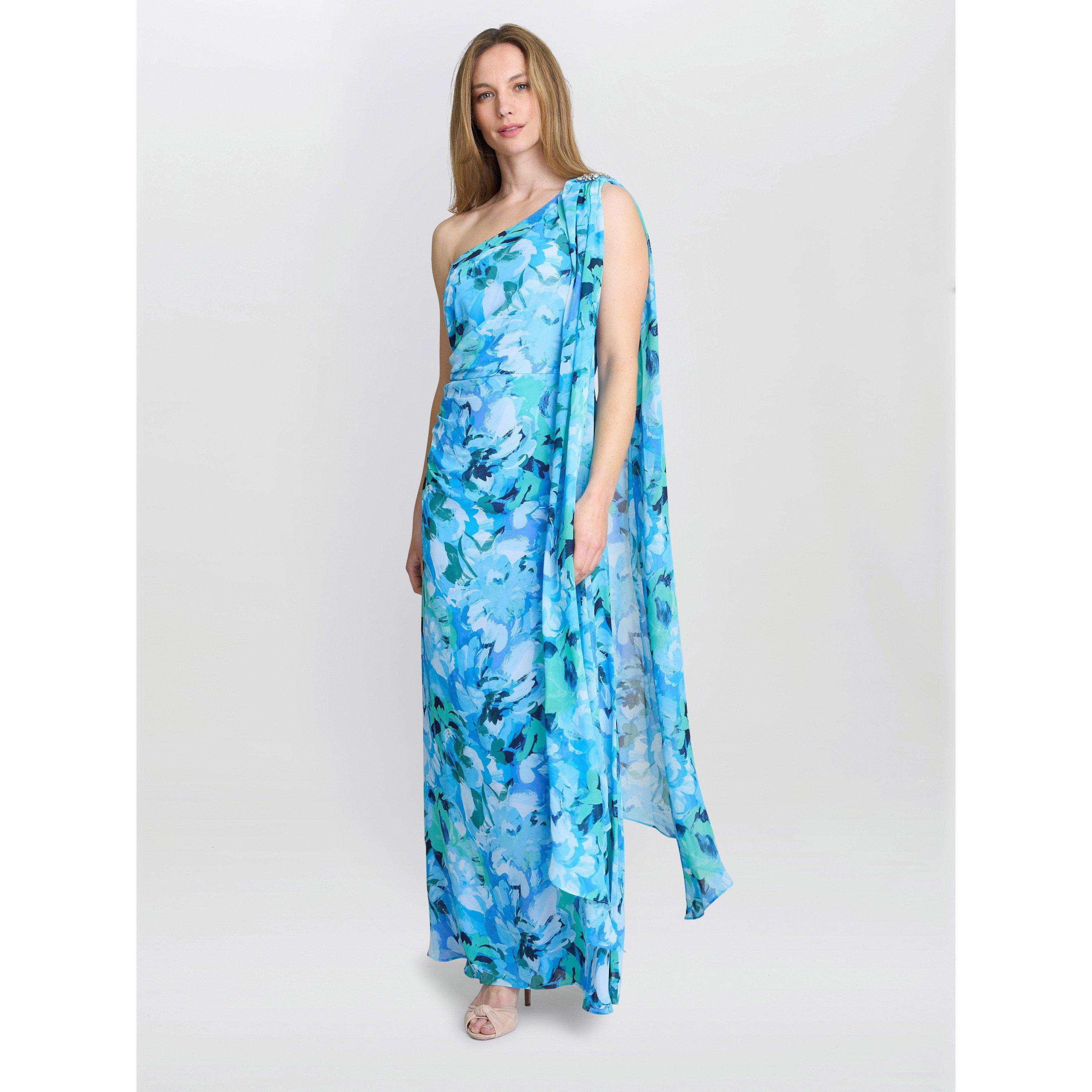 Perri - Gina Bacconi - Amelie Printed Chiffon Maxi Dress - 6
