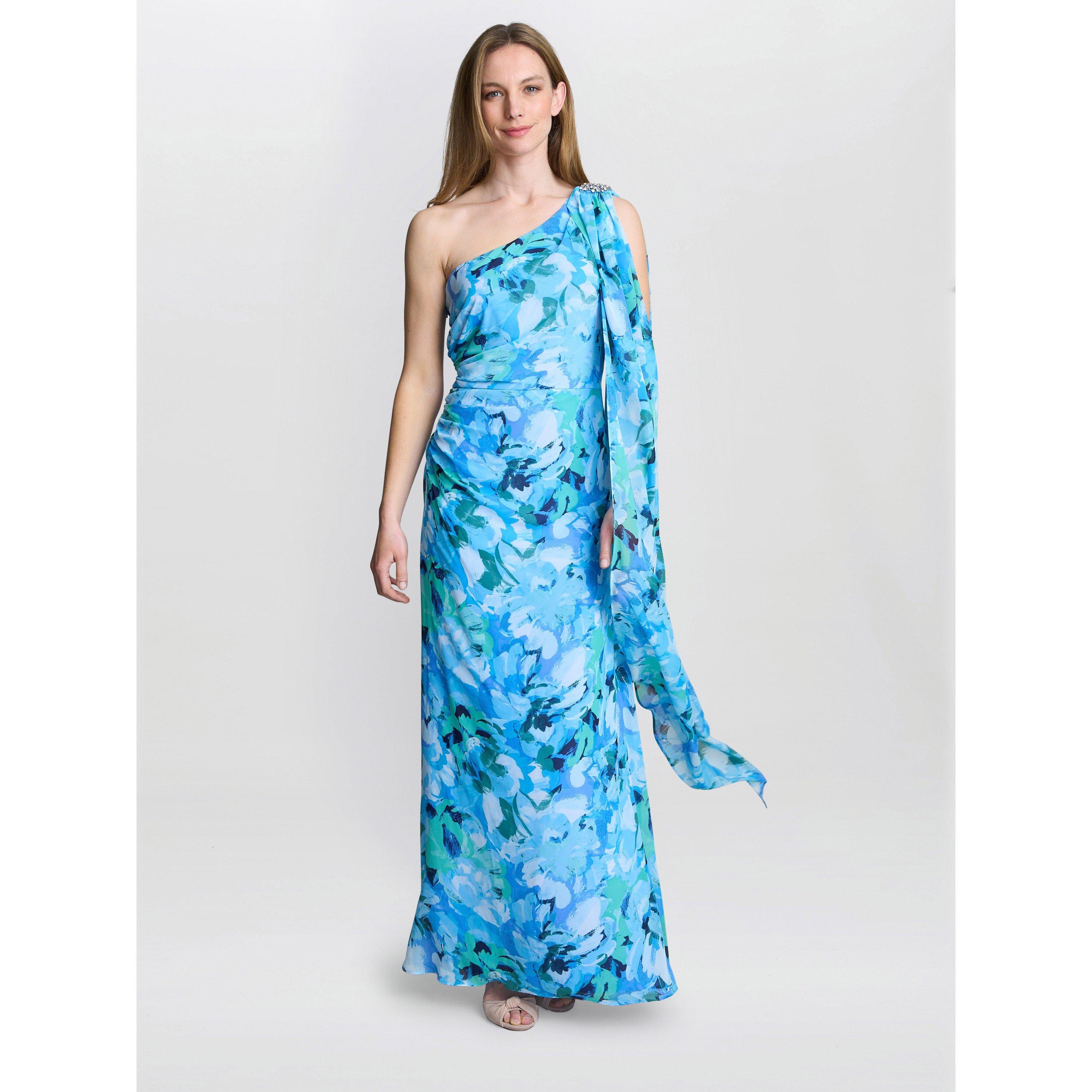 Perri - Gina Bacconi - Amelie Printed Chiffon Maxi Dress - 7