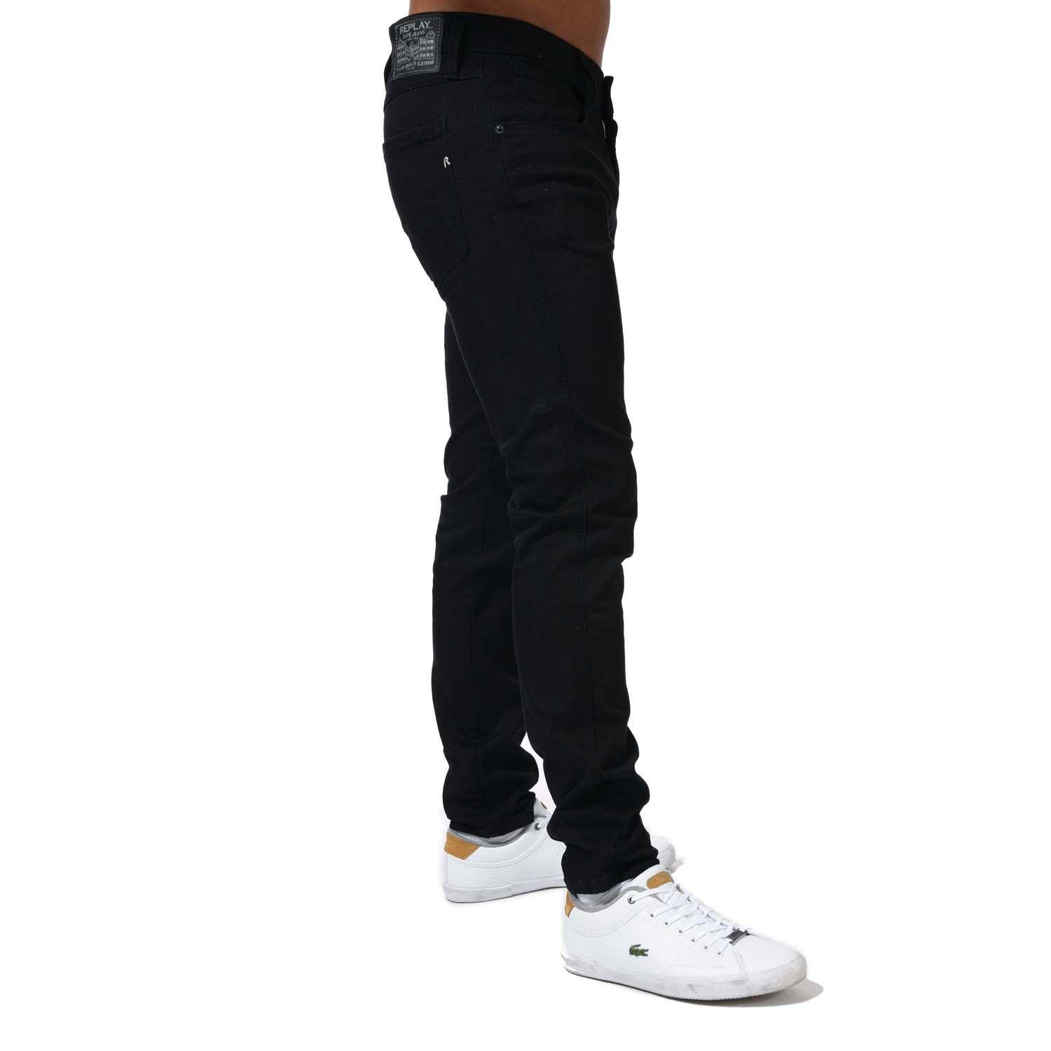 Black - Replay - Anbass Slim-Fit Jeans - 1