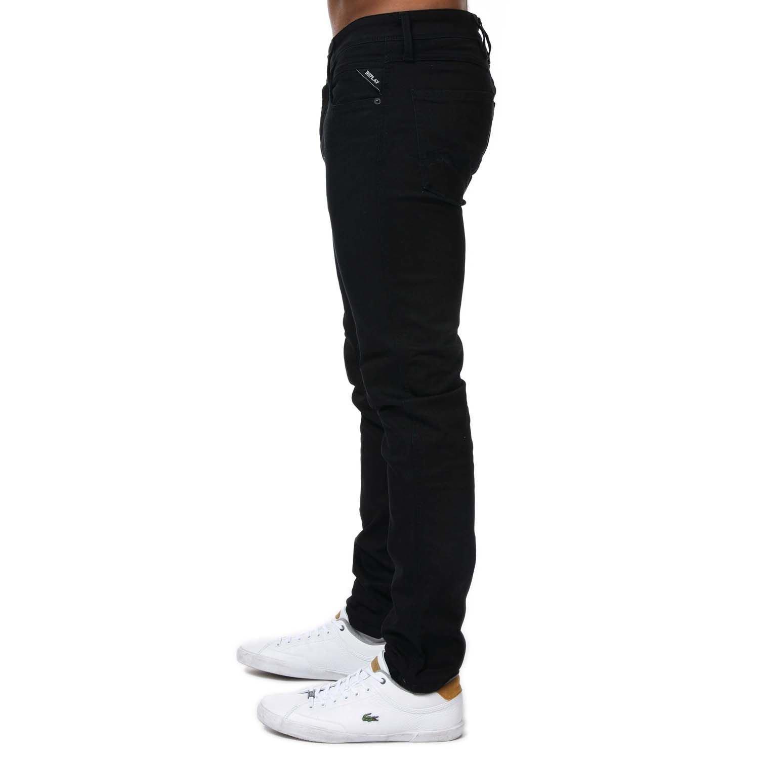 Black - Replay - Anbass Slim-Fit Jeans - 4