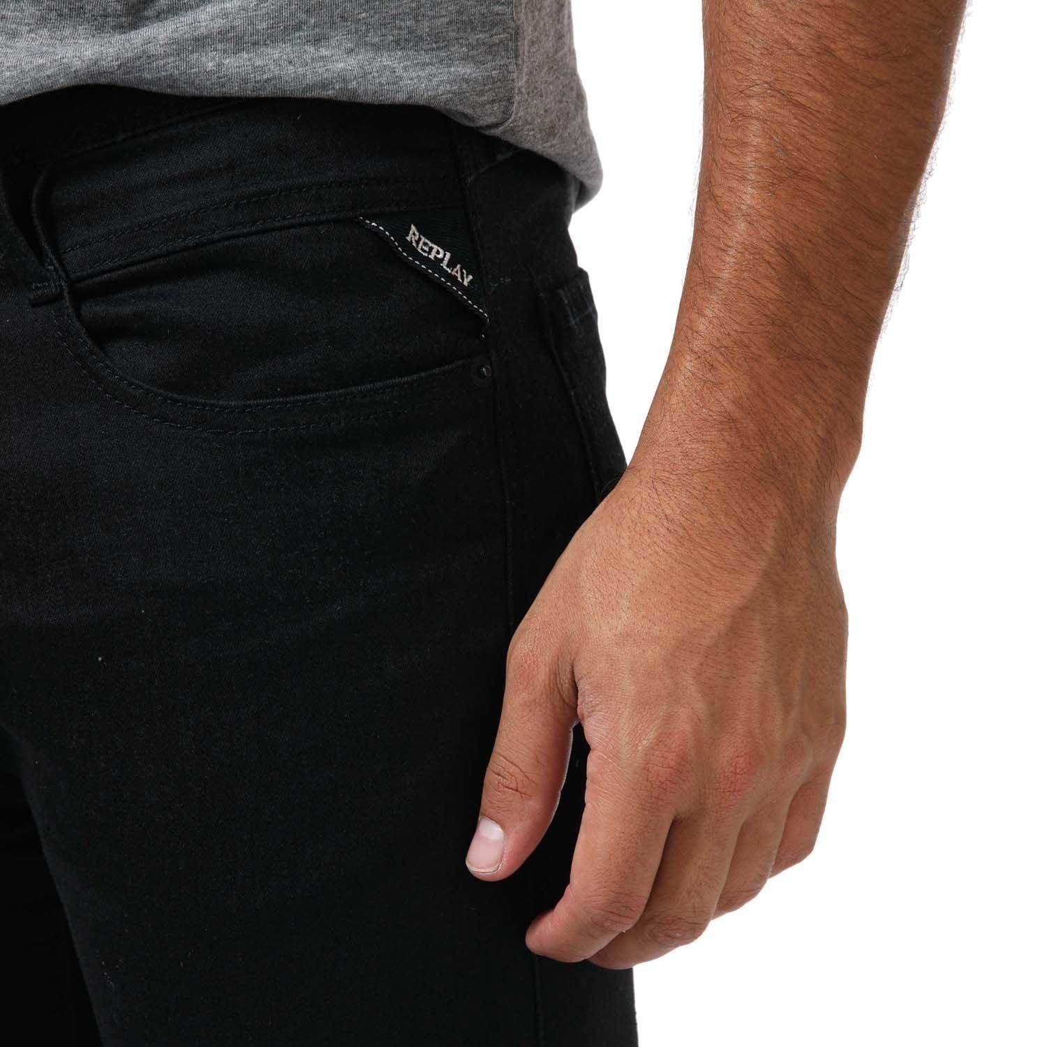 Black - Replay - Anbass Slim-Fit Jeans - 5