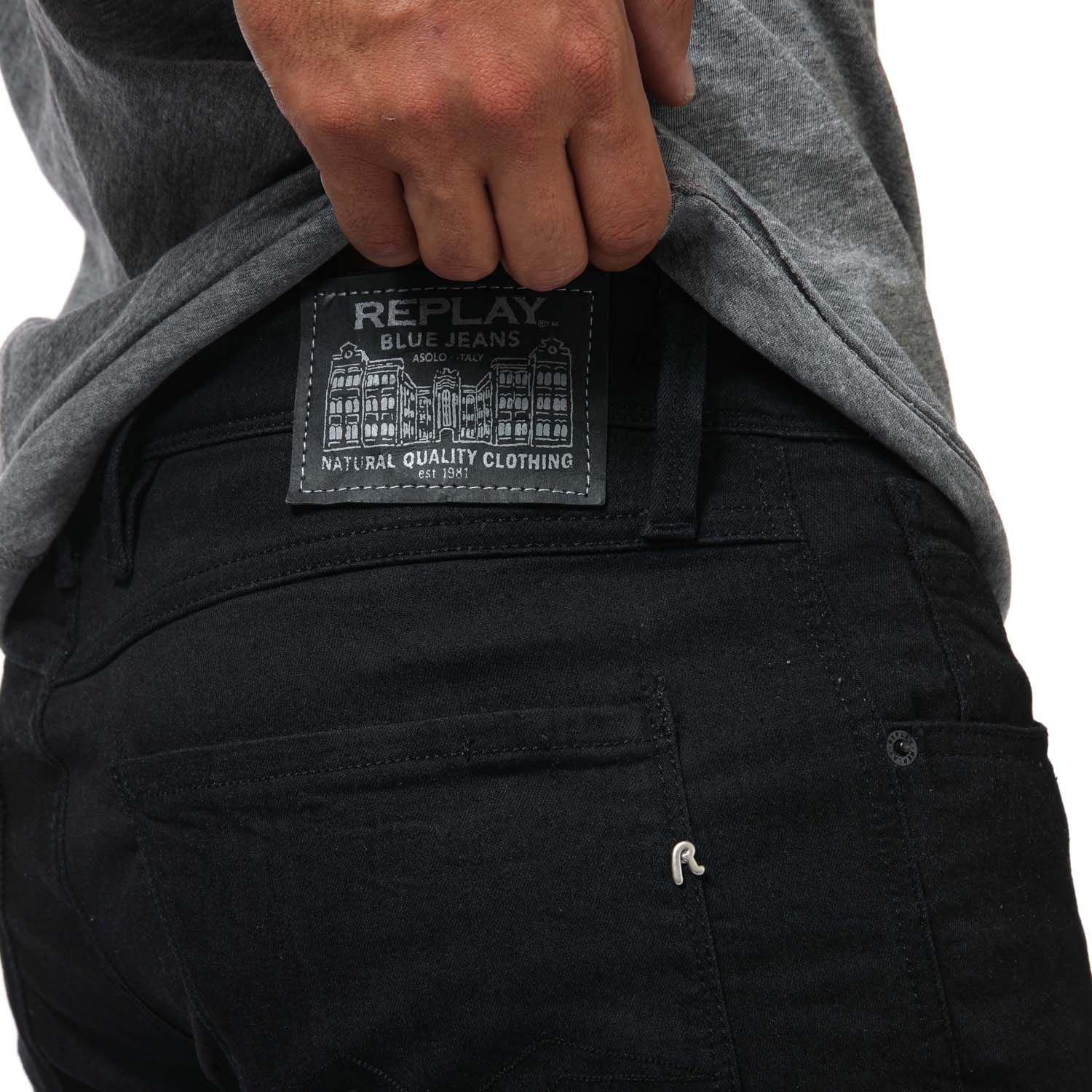 Black - Replay - Anbass Slim-Fit Jeans - 6