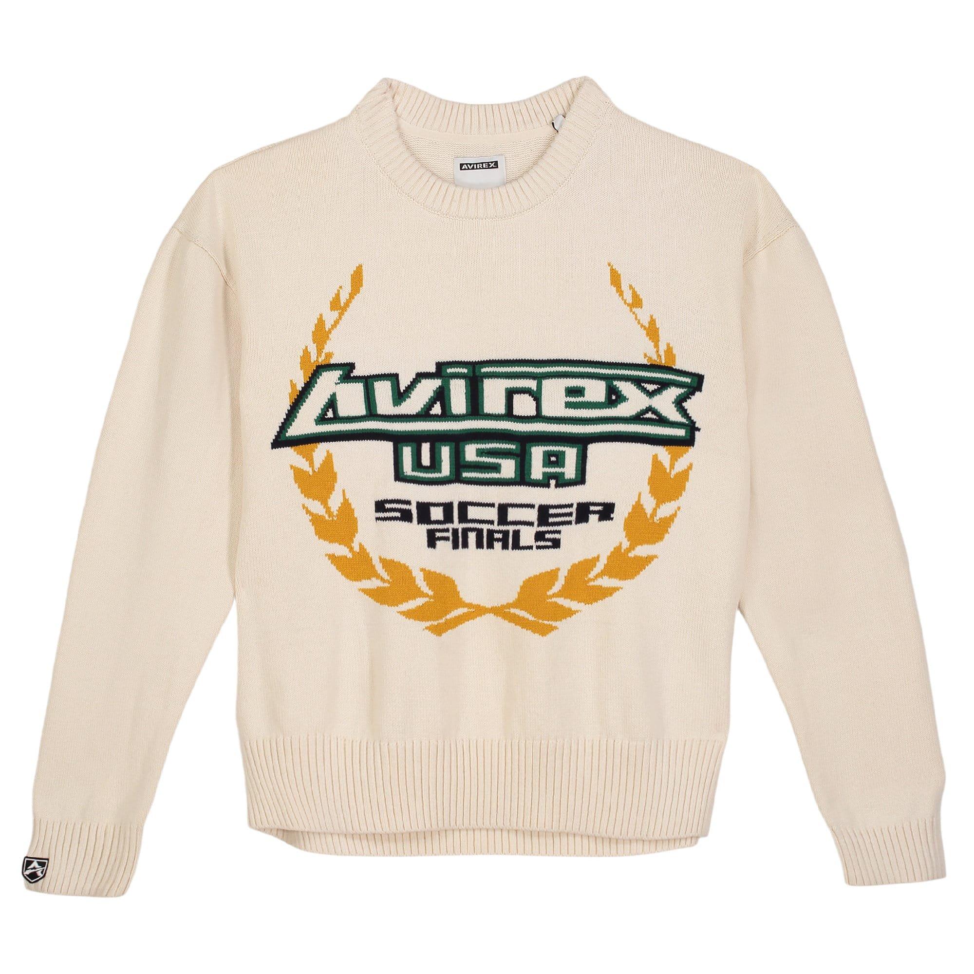 White - Avirex - Soccer League Crewneck Sweatshirt - 1