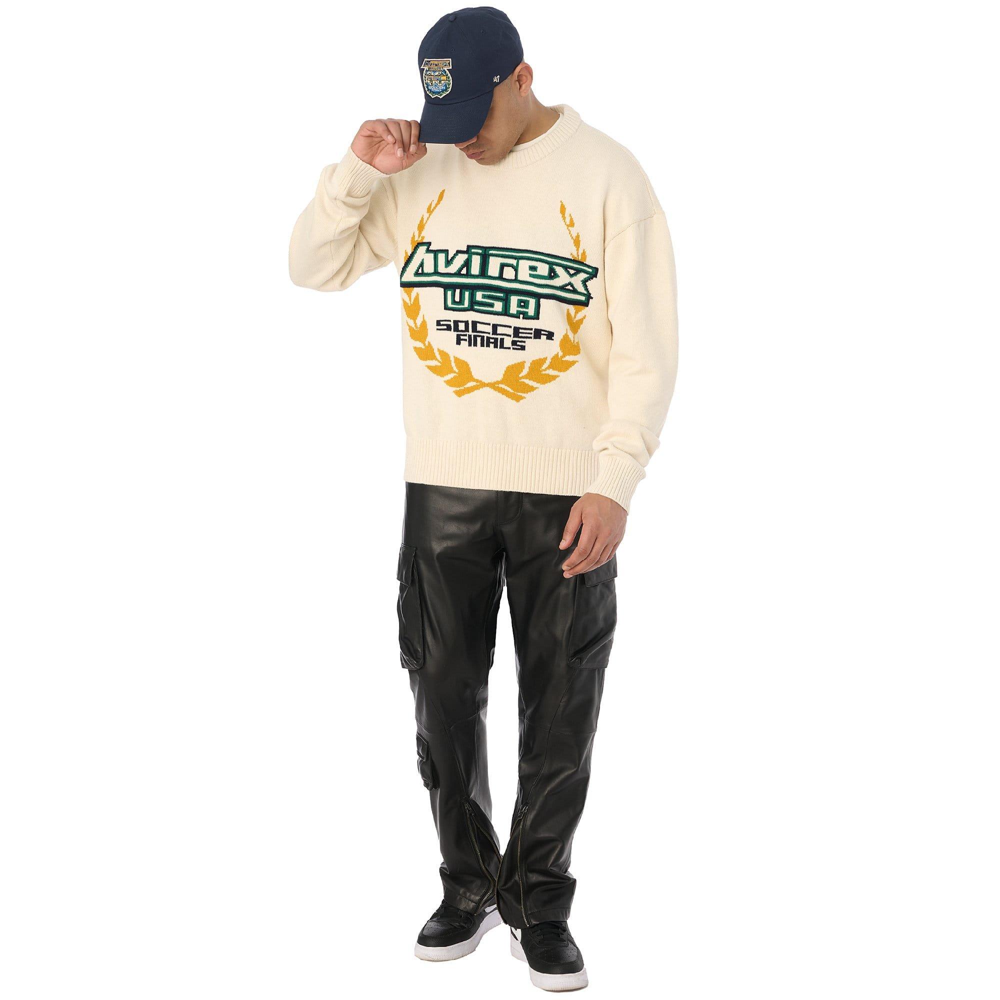 White - Avirex - Soccer League Crewneck Sweatshirt - 4
