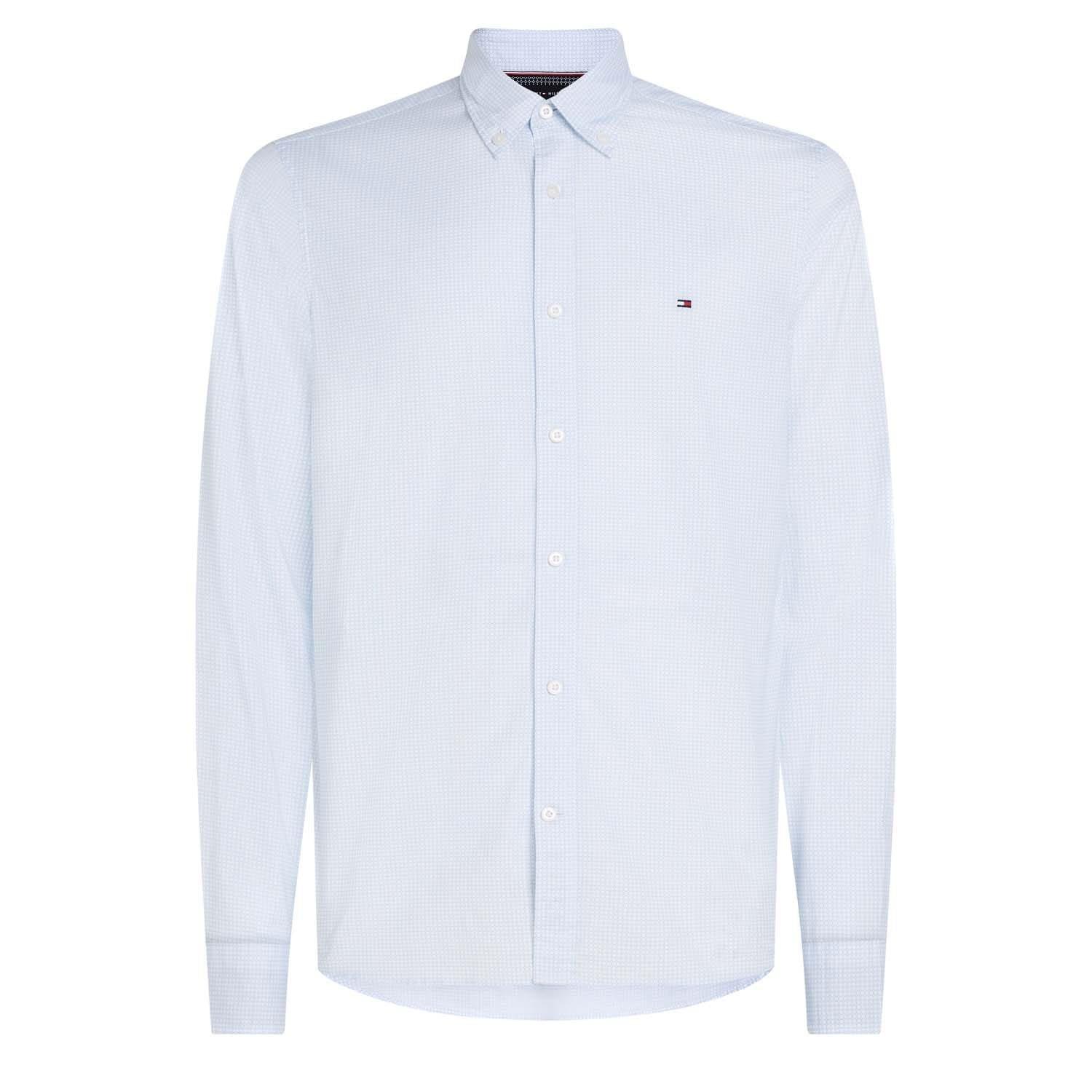 Blue - Tommy Hilfiger - Flex Micro Foulard Shirt - 4