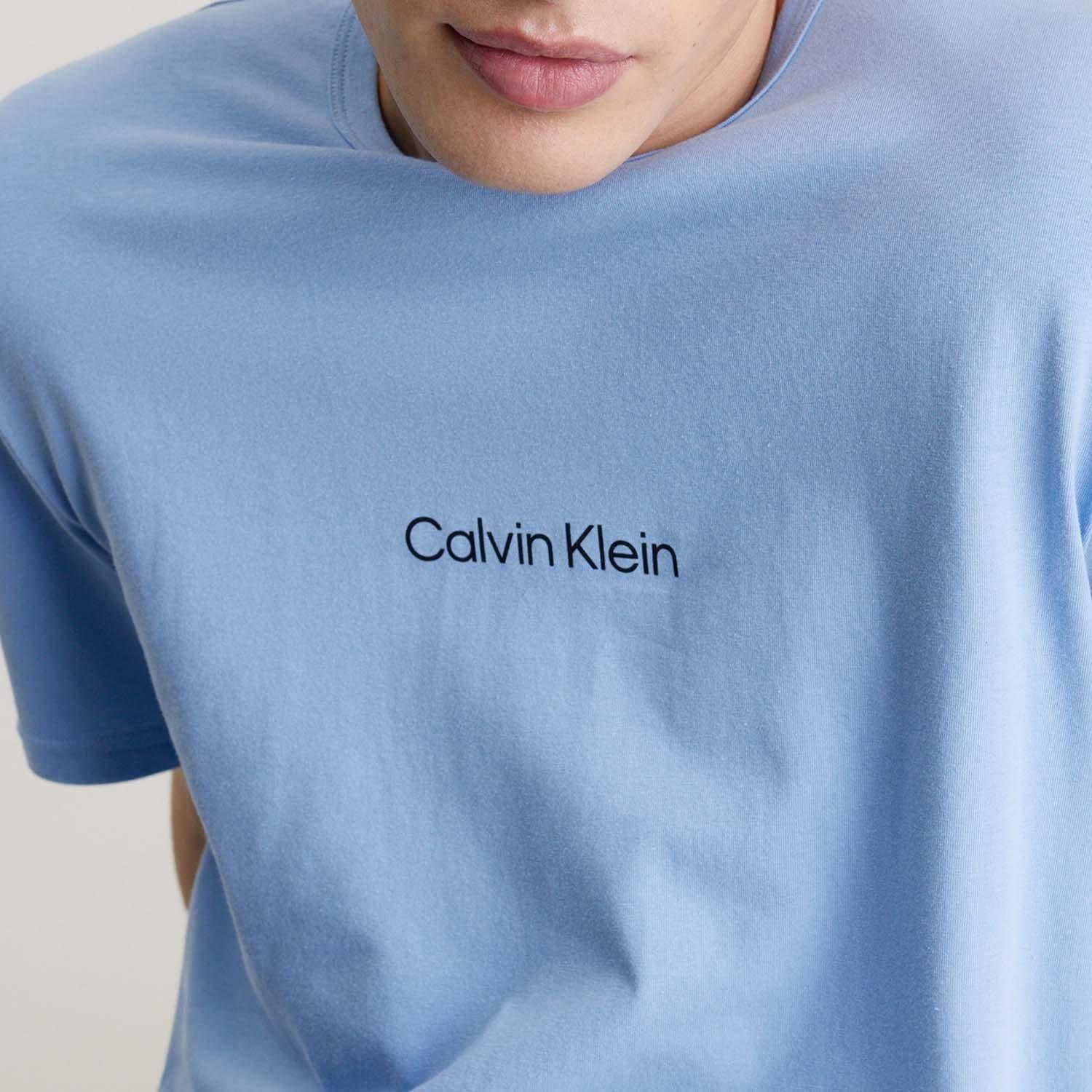Blue - Calvin Klein - Crew Neck Lounge T-Shirt - 3