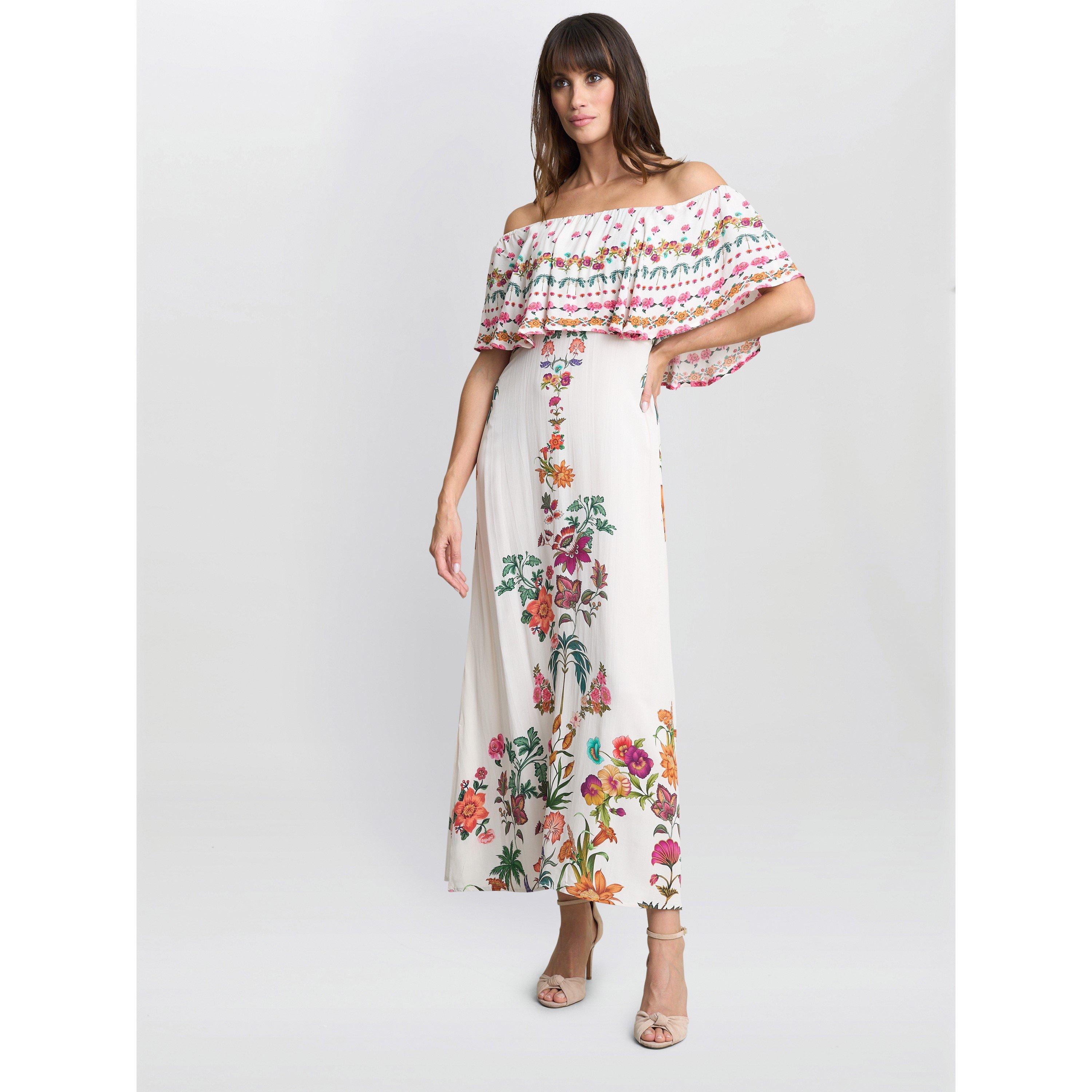 Gina Bacconi Women's Rose Off The Shoulder Frill Dress -  - M