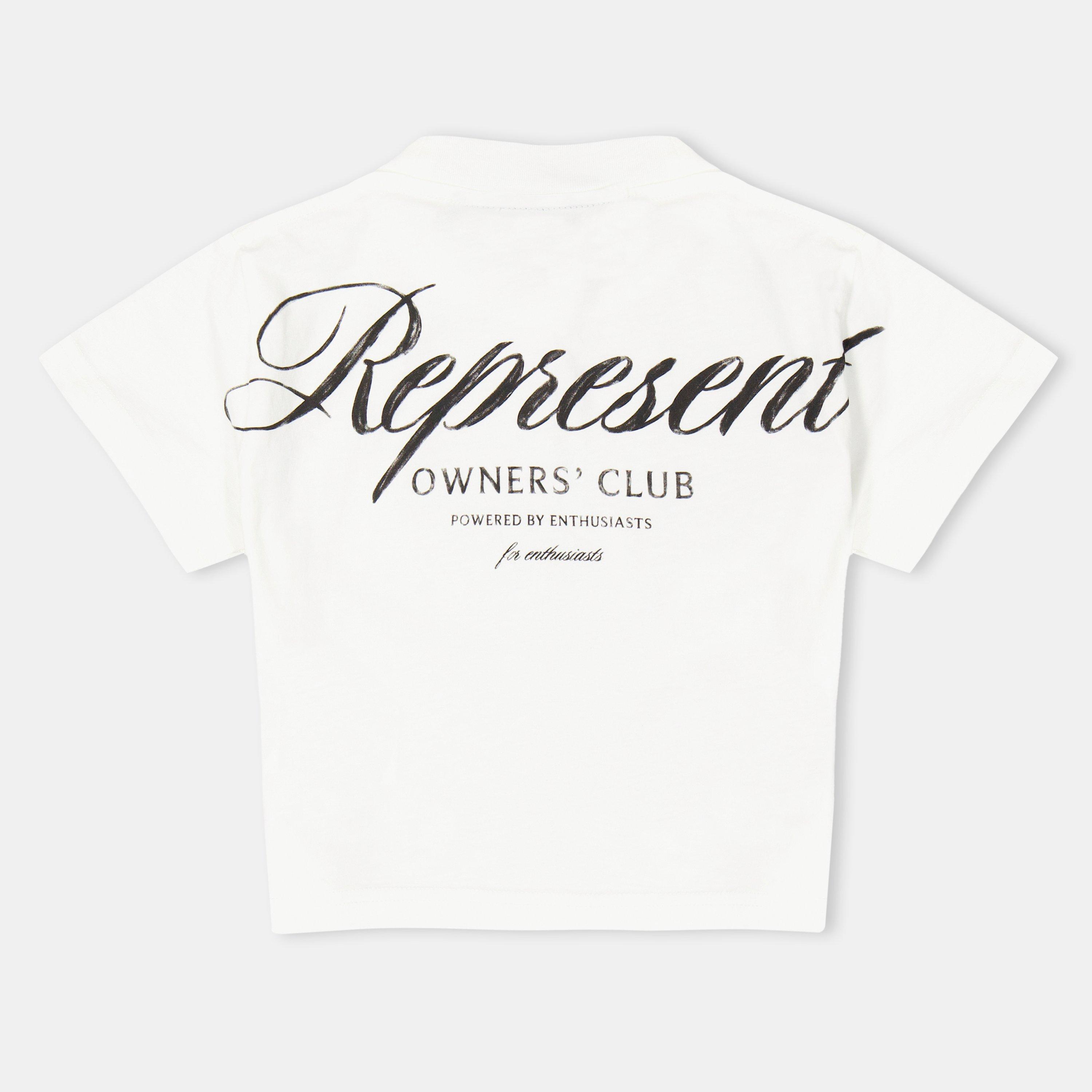 White - Represent - Unisex Rep Script Logo Owners Club T-Shirt - 2