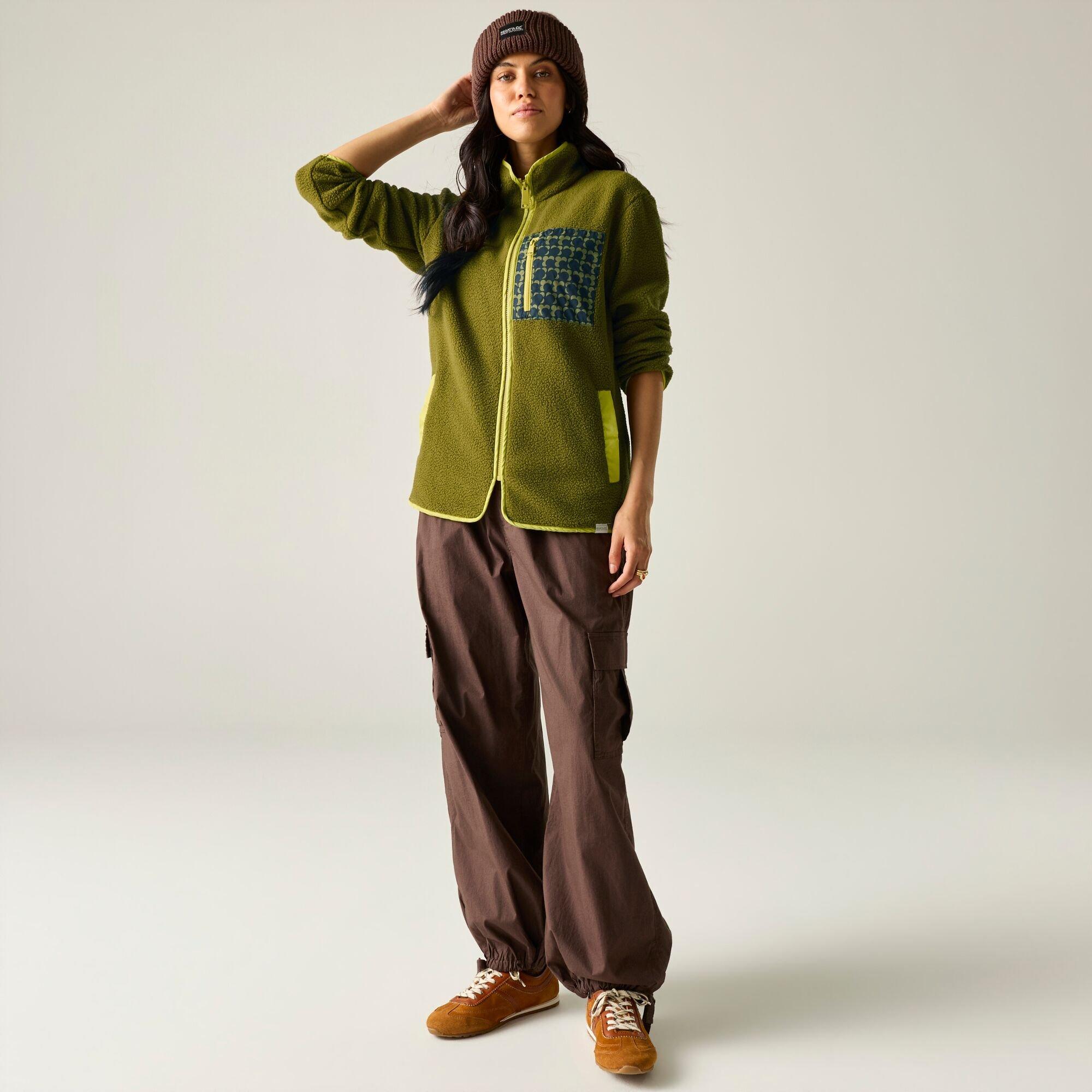 Fur Green/Eccli - Regatta - Womens Orla Print Borg Fleece - 2