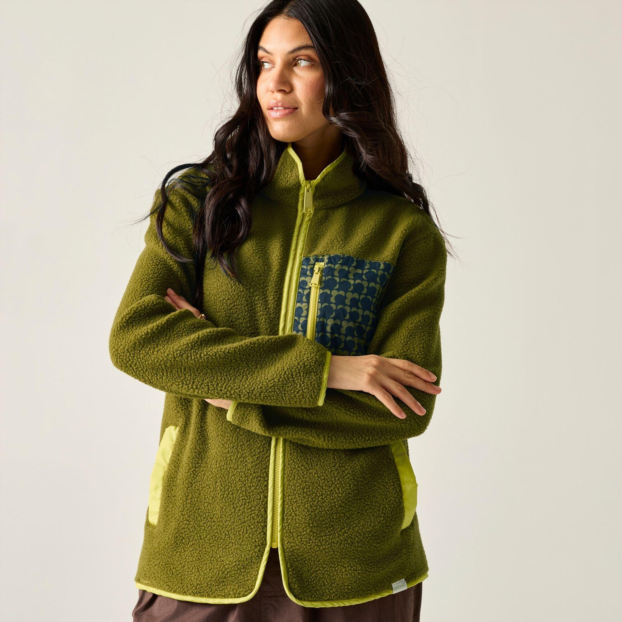 Fur Green/Eccli - Regatta - Womens Orla Print Borg Fleece - 4