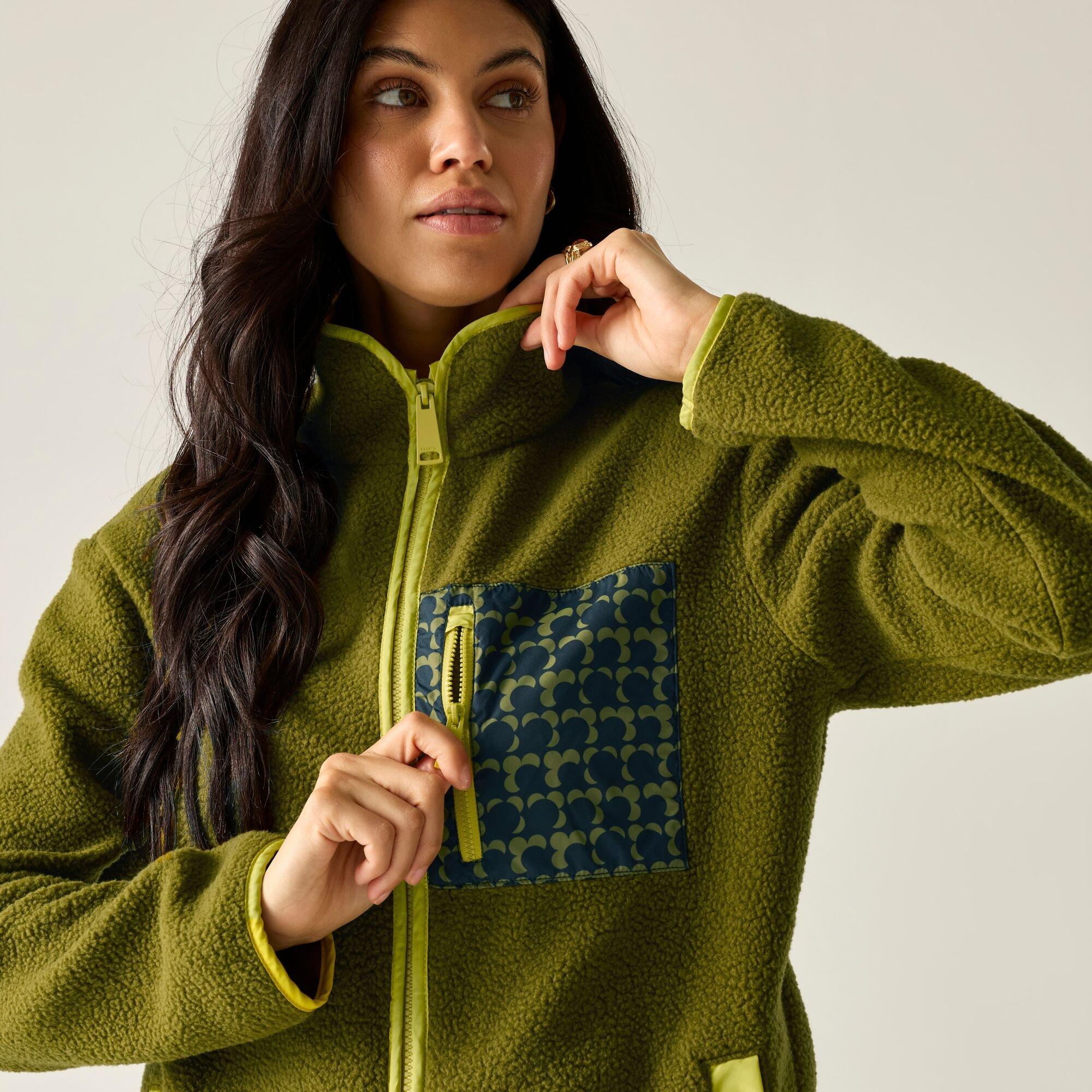 Fur Green/Eccli - Regatta - Womens Orla Print Borg Fleece - 5