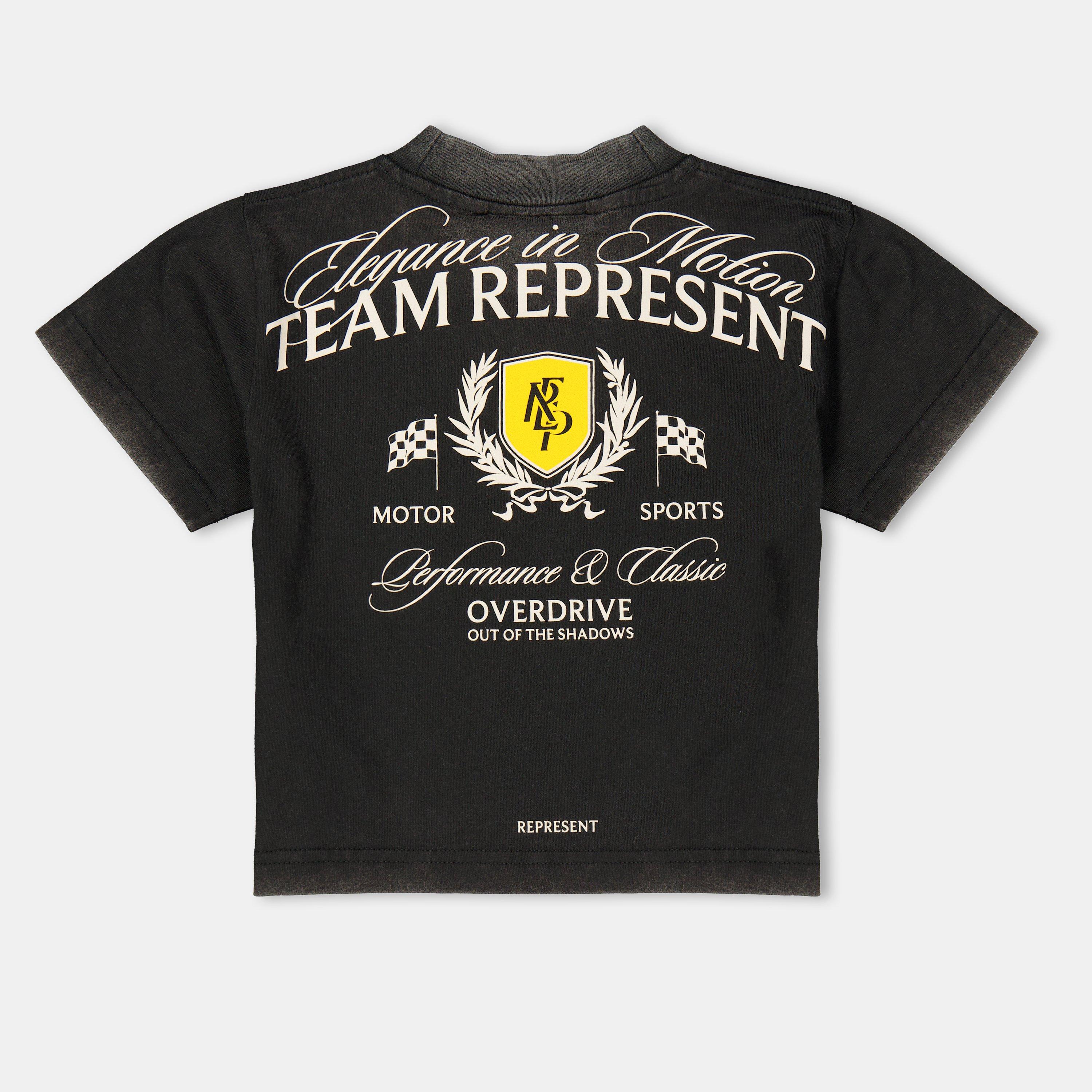 Black - Represent - Unisex Crest Logo Short Sleeved T-Shirt, Logo on Chest - 2