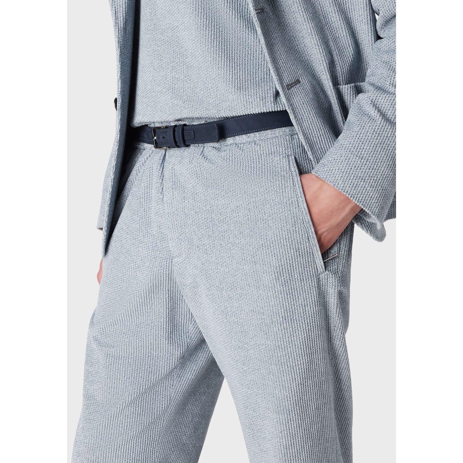 Blue - Emporio Armani - Trousers - 4