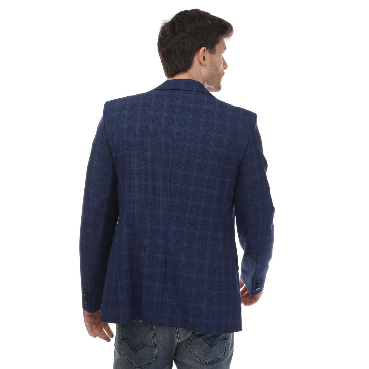 Blue - Ted Baker - Apolloj Slim Fit Wool Silk Blazer Jacket - 2