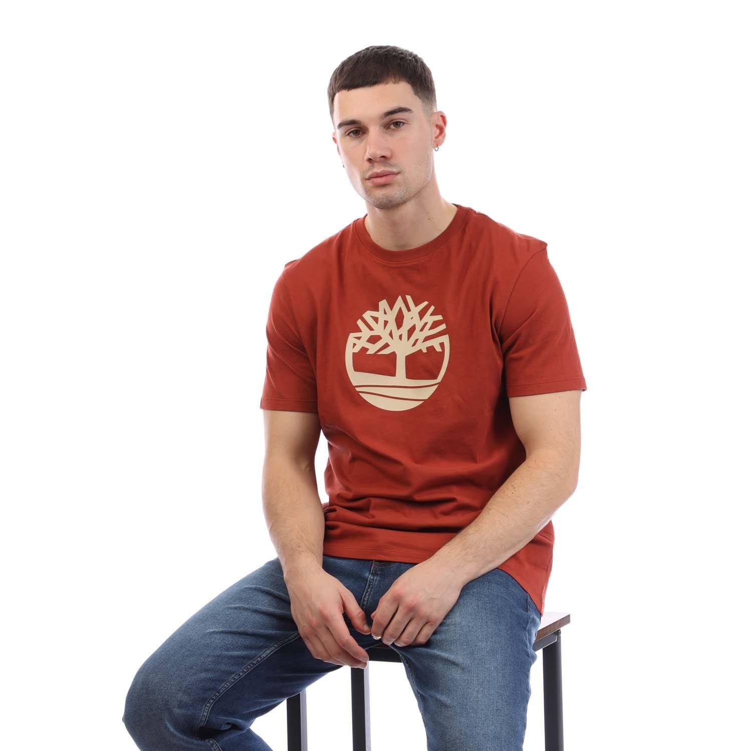 Red - Timberland - Kennebec River Tree Logo T-Shirt - 4
